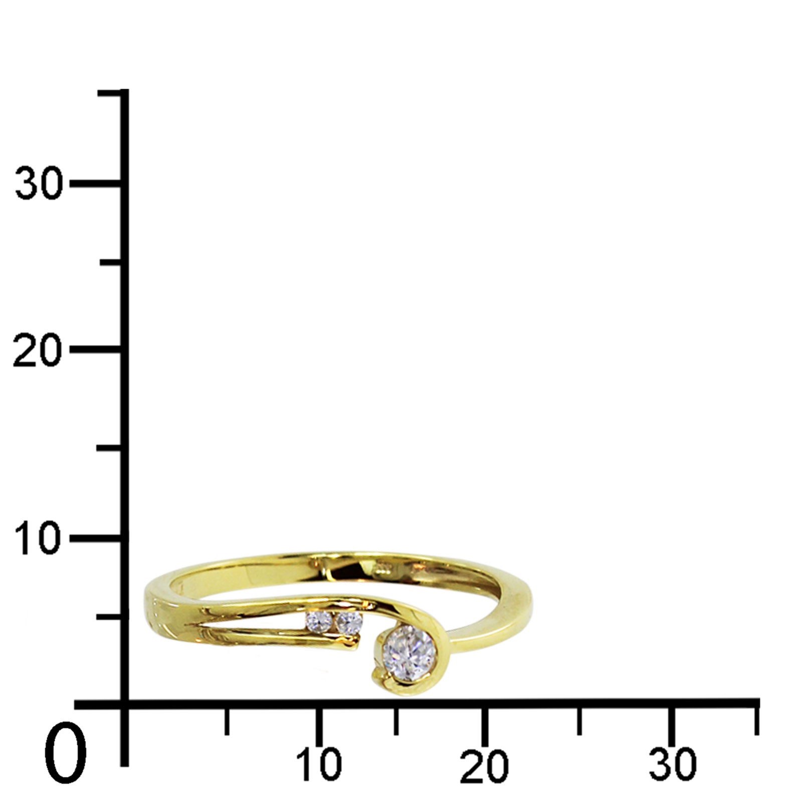 OSTSEE-SCHMUCK Fingerring »- Liva - Gold 333/000 - Zirkonia«