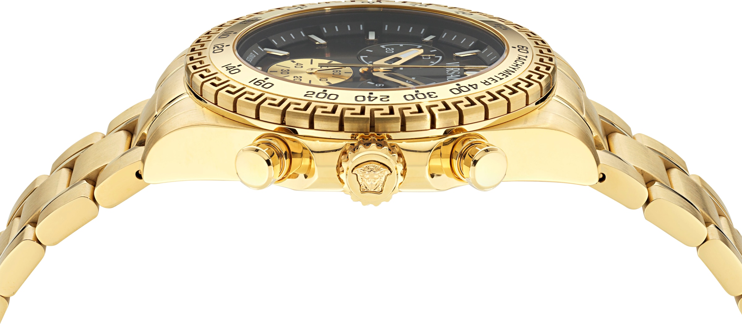 Versace Chronograph »VERSACE CHRONO X«, Quarzuhr, Armbanduhr, Herrenuhr,Swiss Made,Edelstahlband,Stoppfunktion