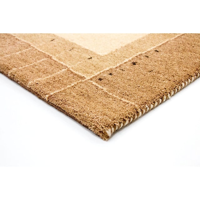 morgenland Wollteppich »Gabbeh Teppich handgeknüpft beige«, rechteckig,  handgeknüpft online kaufen