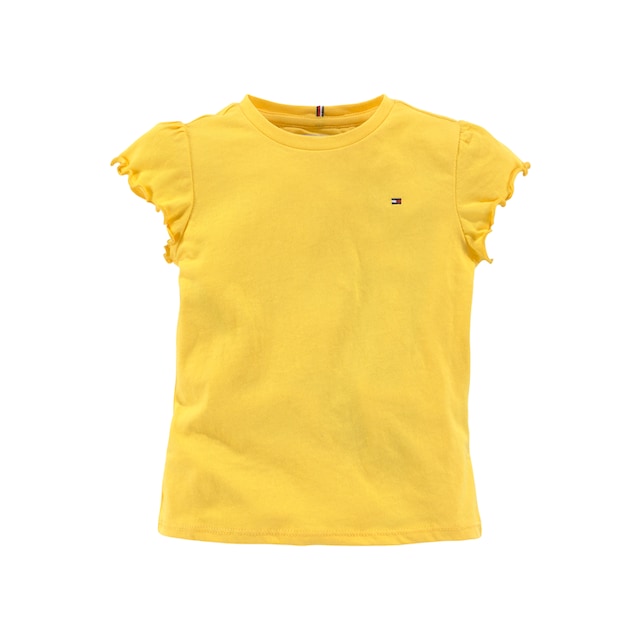 Tommy Hilfiger T-Shirt »ESSENTIAL RUFFLE SLEEVE TOP S/S«, Kinder Kids  Junior MiniMe,mit dezentem Label bei ♕