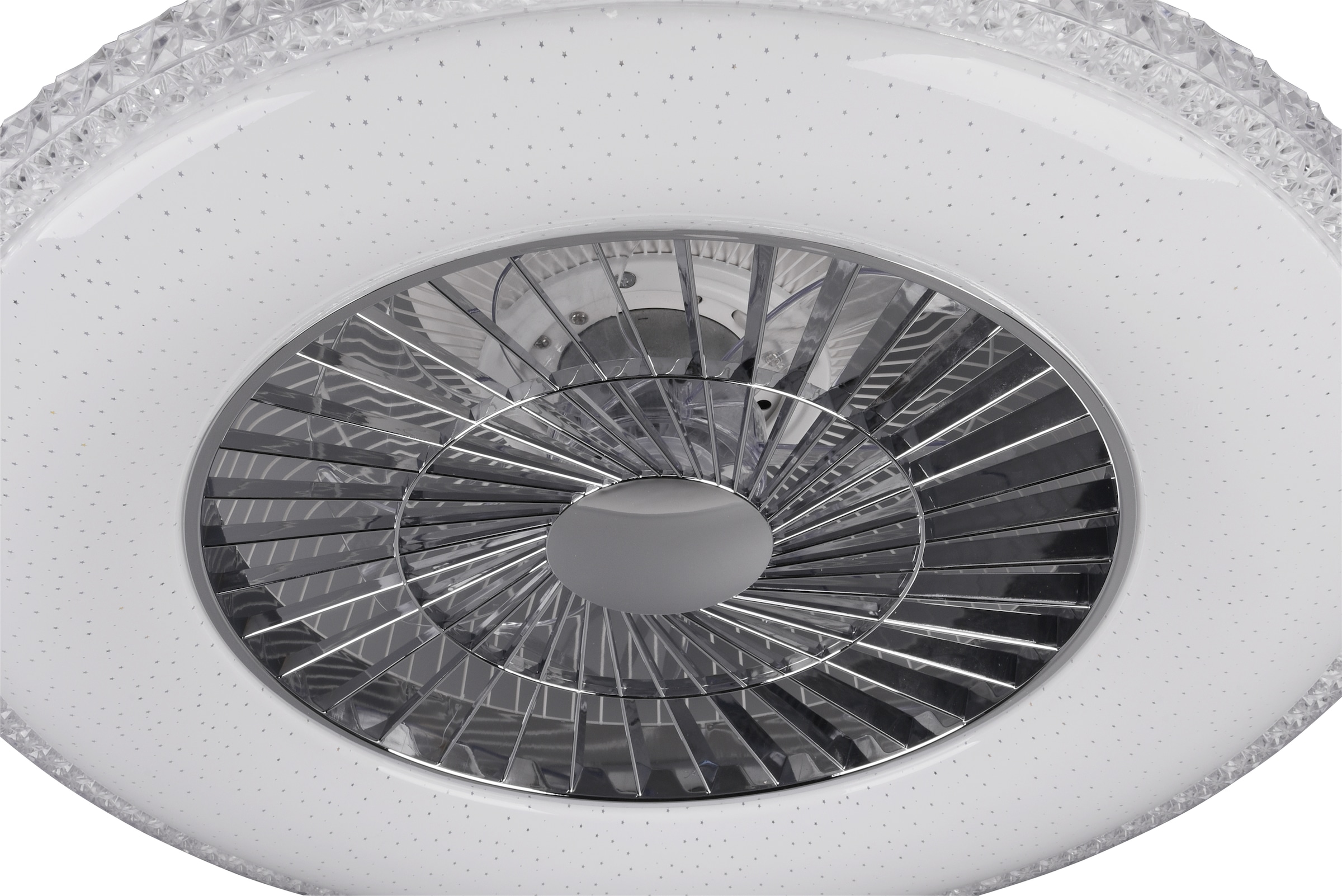 REALITY Leuchten LED Deckenleuchte »Harstad Deckenventilator« LED-Board 1 Stk. Neutralweiß Deckenlampe, Ventilator, Fernbedienung, Ventilator getrennt schaltbar