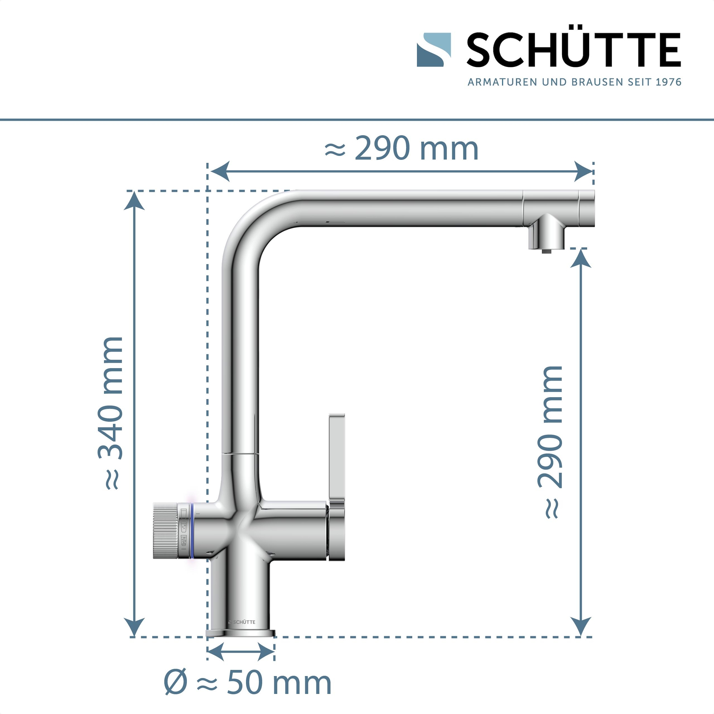 Schütte Küchenarmatur »"AQUADUCT" Sprudelwasser-Spültischarmatur« mit Kühlsystem, Filter, Filterkopf und handelsüblicher CO2-Kartusche