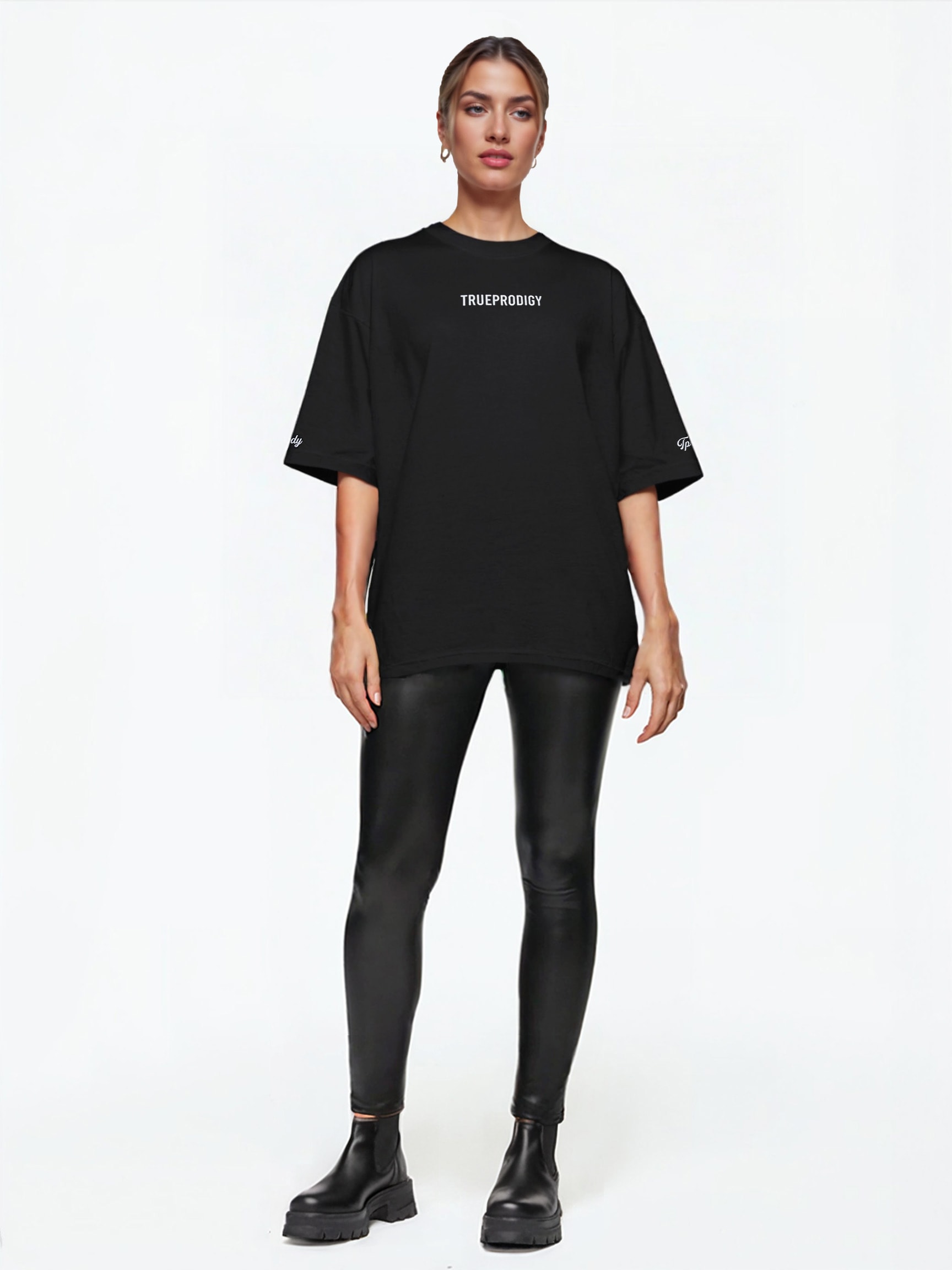 trueprodigy Oversize-Shirt »Kai F diverse Logo Prints Oversized Rundhals«