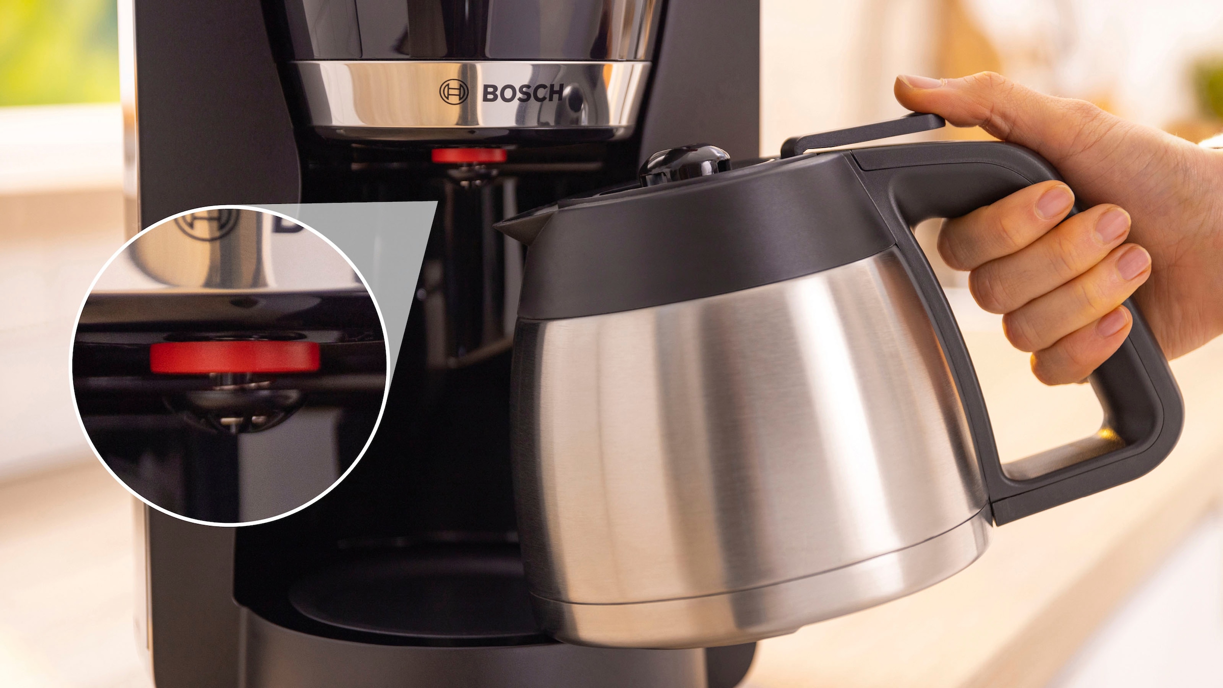 BOSCH Filterkaffeemaschine »MyMoment TKA6M273«, 1,1 l Kaffeekanne, Papierfilter, 1x4, für 8-12 Tassen, Aroma intense, Entkalkungsprogramm,Thermokanne,1200 W