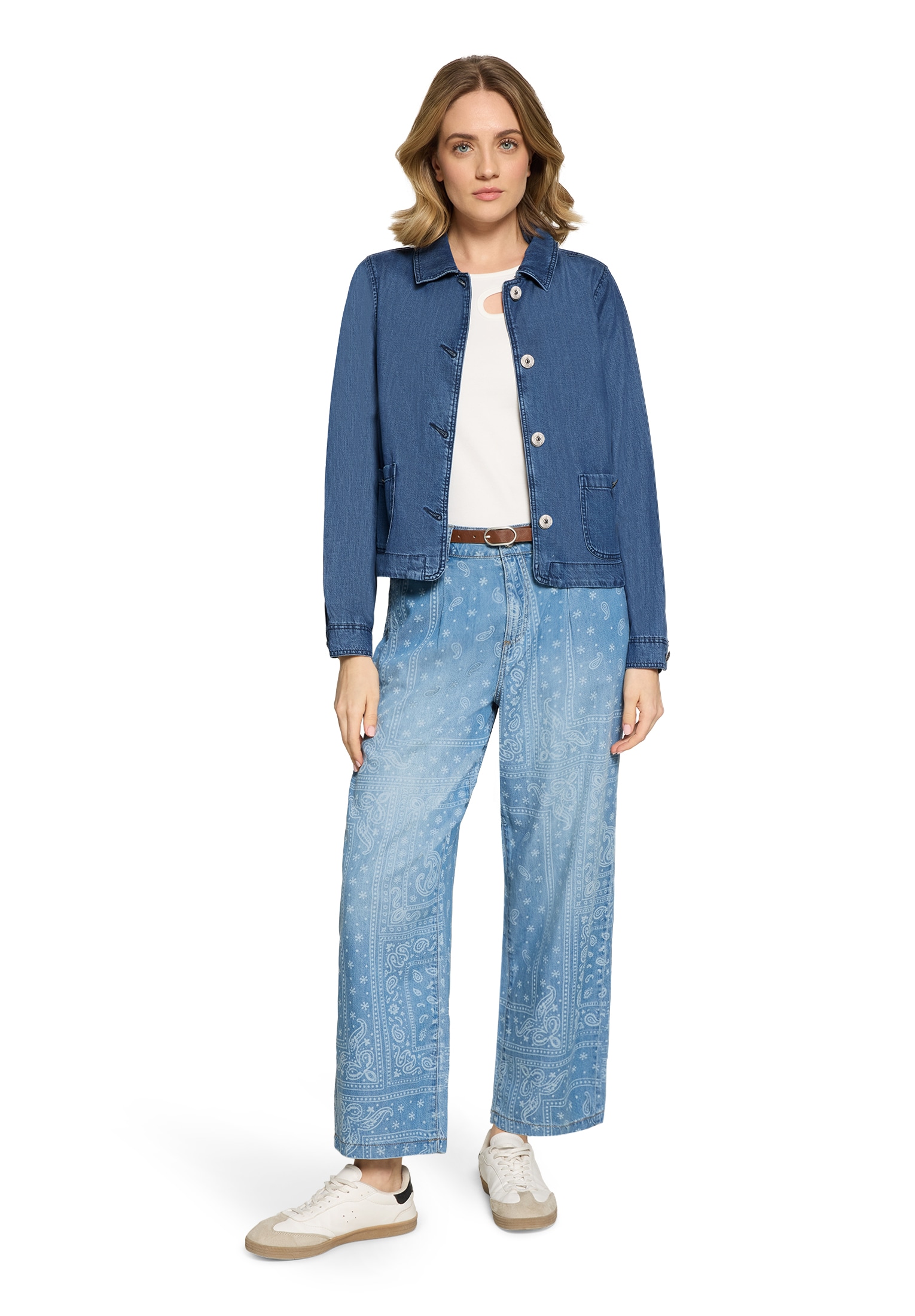 Cartoon Jeansblazer »Jeansjacke mit aufgesetzten Taschen«