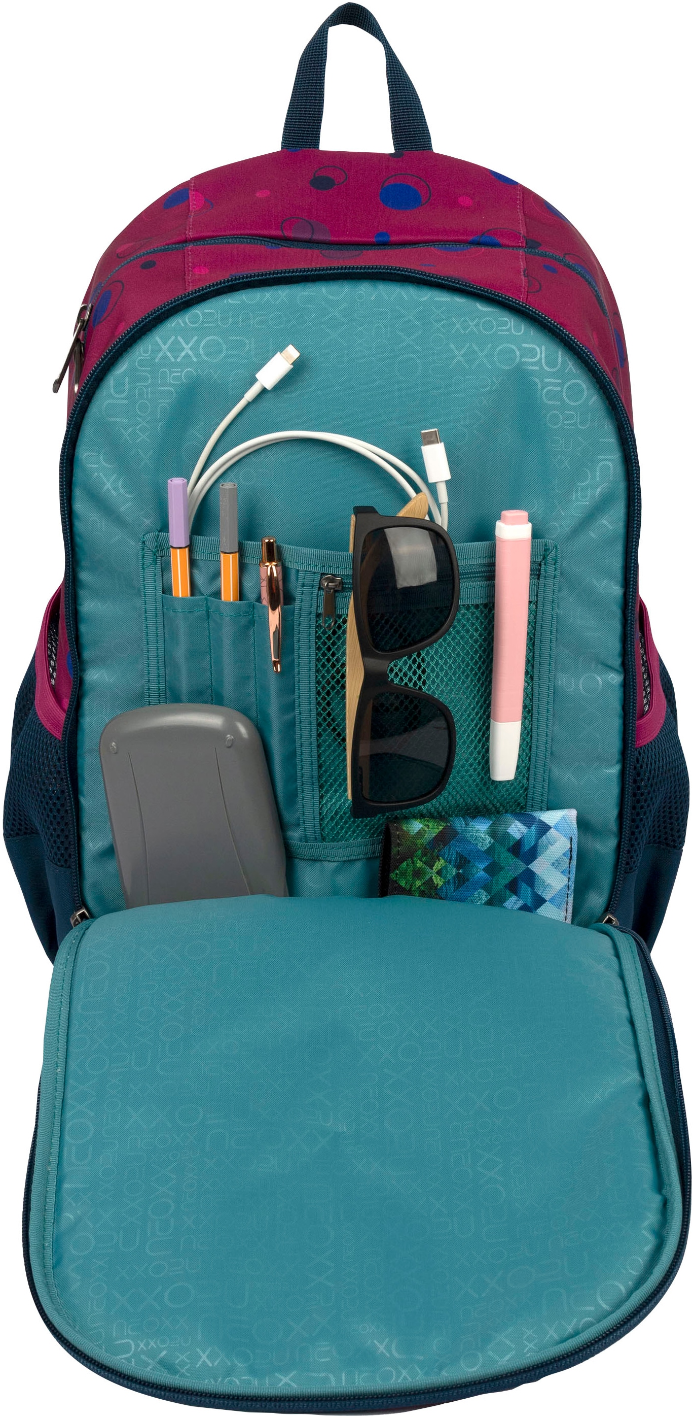 neoxx Schulrucksack »Flow, Bubble me around«, teilweise aus recyceltem Material