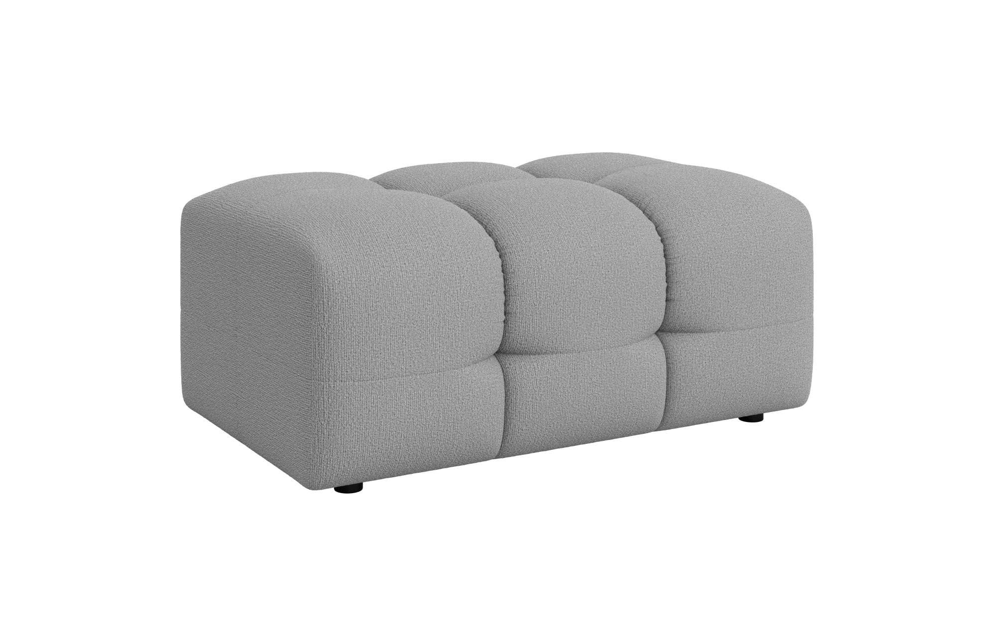 INOSIGN Polsterhocker »Manilla, trendige Steppung, passend zur Serie, B/T/H 100/68/45 cm«, mit Wellenunterfederung, in verschiedenen Materialien und Farben
