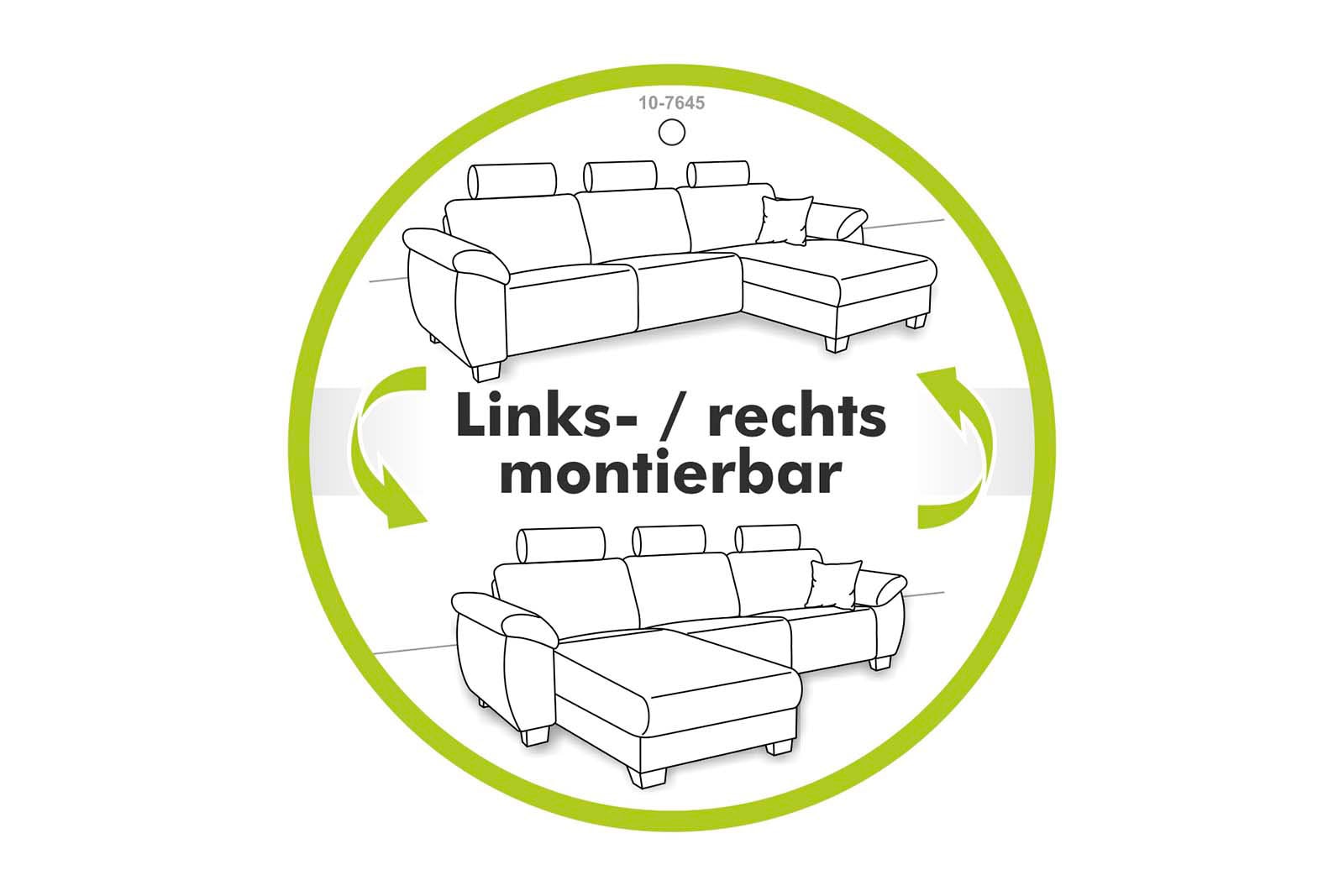 Jockenhöfer Gruppe Wohnlandschaft »U-Form, B: 260 cm« mit Bettfunktion & Bettkasten