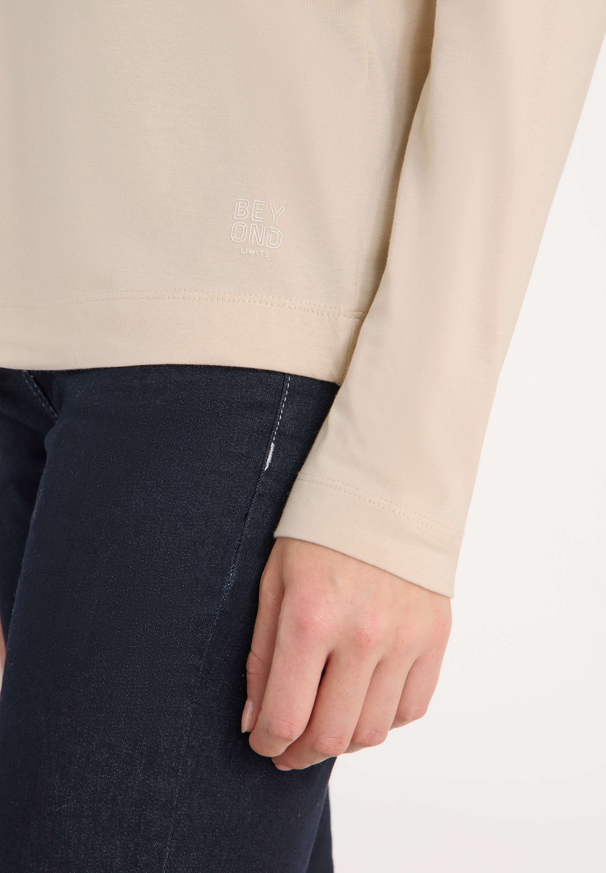 Cecil Blusenshirt feines Frontdetail, Splitneck, mit Elasthananteil