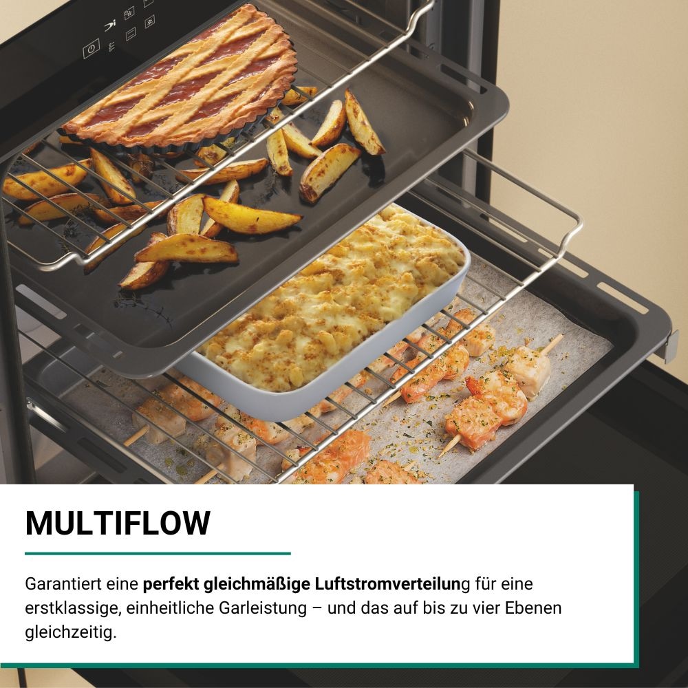 BAUKNECHT Einbaubackofen  »BBI4S8HM1SK«, mit 1-fach-Teleskopauszug, Hydrolyse, AirFry-Funktion, Pizzafunktion, 1-fach-Teleskopauszug, Gentle Steam