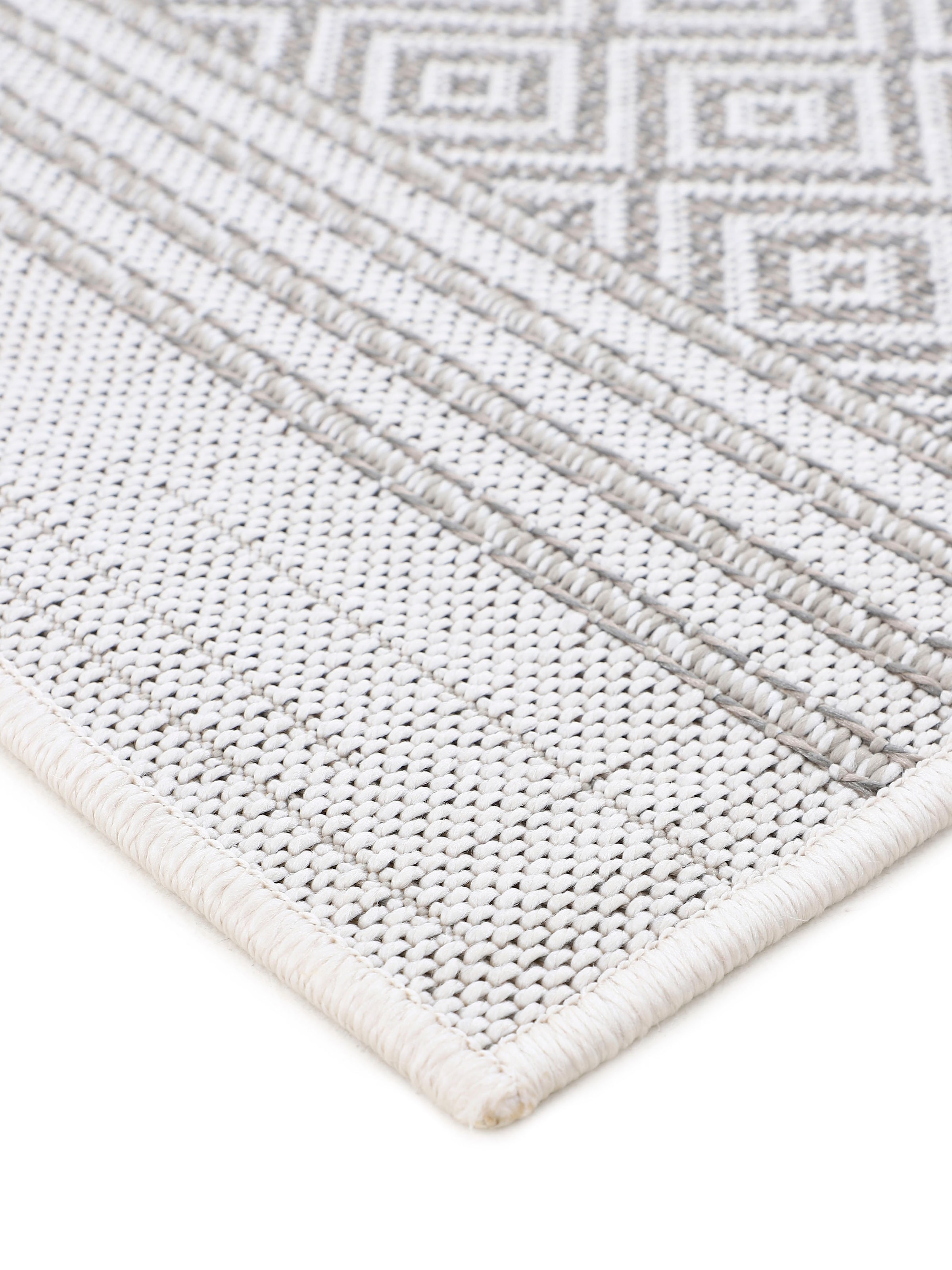 carpetfine Teppich »Boho 103«, rechteckig, 4 mm Höhe, robustes Flachgewebe, Sisal Optik, UV-beständig, Außenbereich