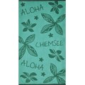 Chiemsee Strandtuch »Oahu«, (1 St.), türkisblaue Farben mit einem floralen Muster
