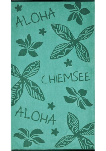 Chiemsee Strandtuch »Oahu«, (1 St.), türkisblaue Farben mit einem floralen Muster kaufen