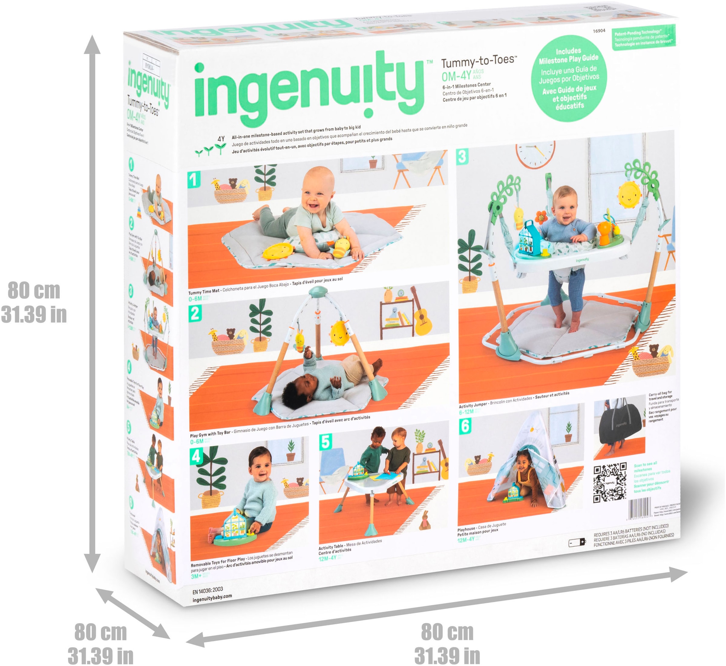 ingenuity Spielcenter »Tummy to Toes™ 6-in-1 Milestones Center«, mit Licht und Sound