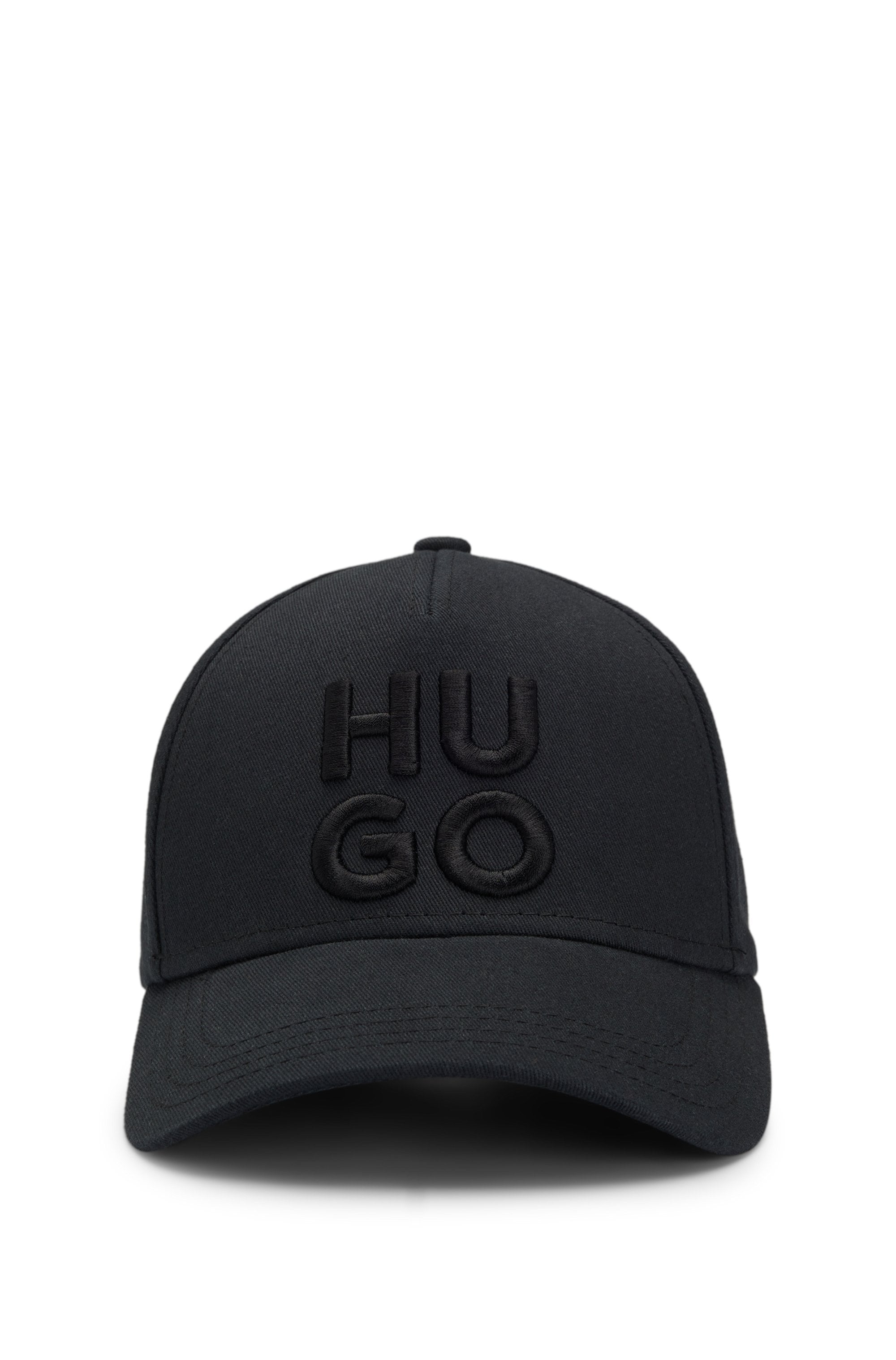 HUGO Fitted Cap »Jude-Stacked«, mit 3D Logostickerei, verstellbarer Verschluss