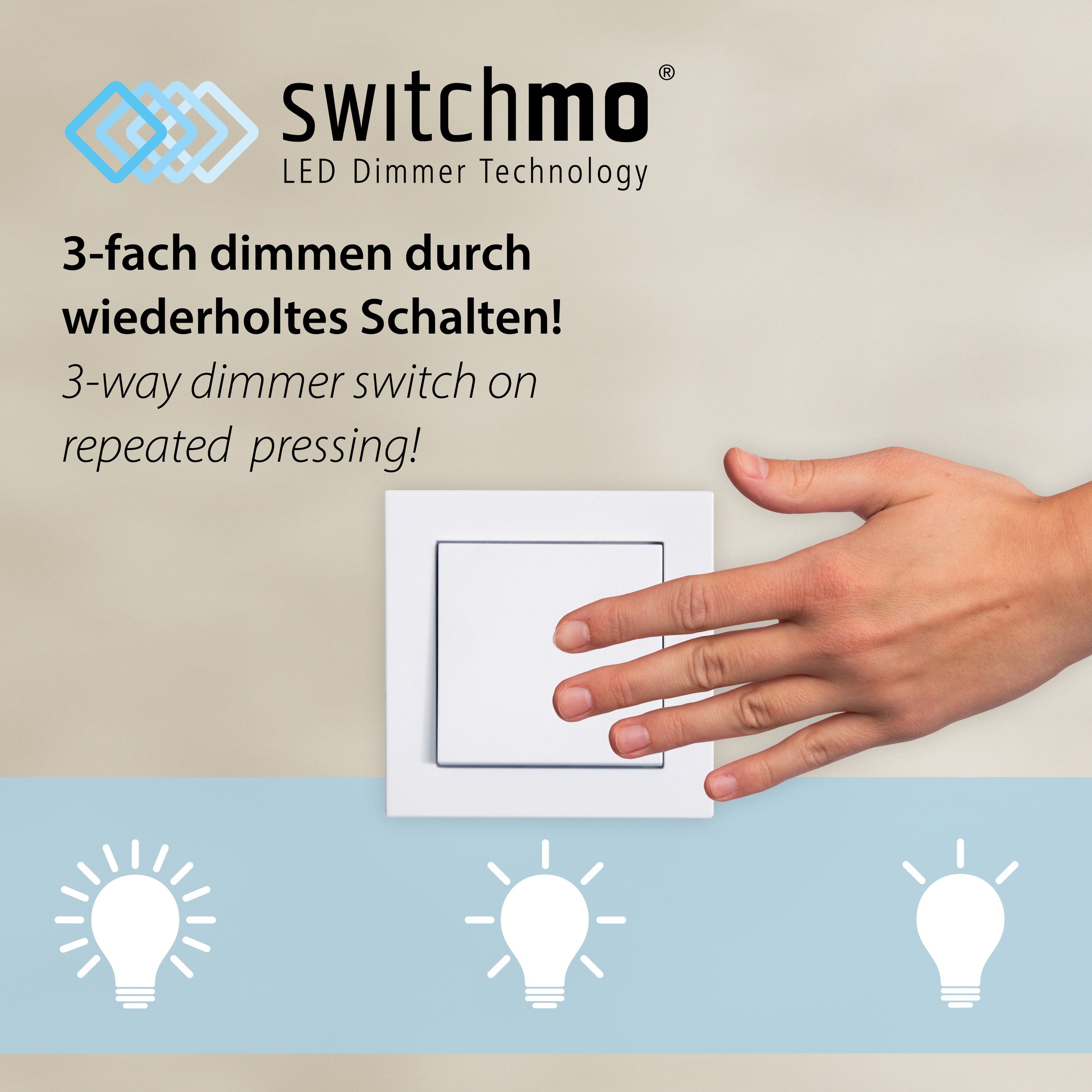 JUST LIGHT Deckenleuchte »KYLE«, 1 flammig, Leuchtmittel LED-Board | LED fest integriert, LED, dimmbar, Switchmo, Memory, nach Trennung vom Netz