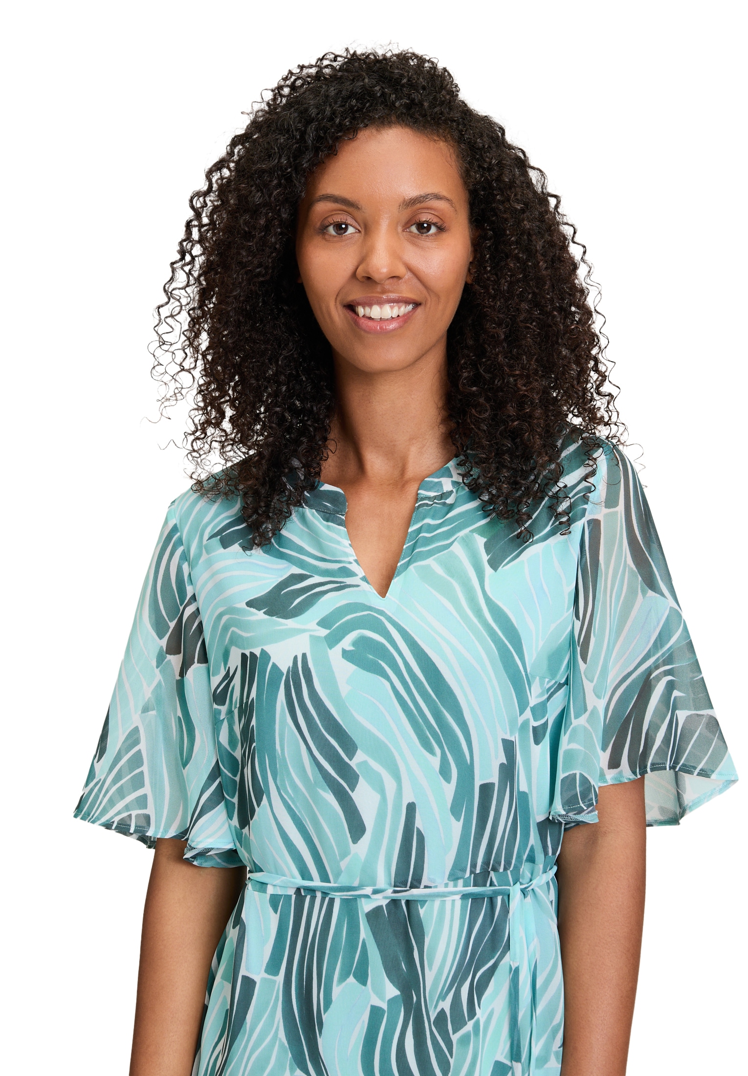 Betty&Co Chiffonkleid »Chiffonkleid mit Flügelärmeln«