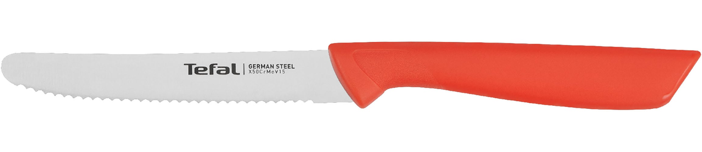 Tefal Universalküchenmesser »Colorfood« gezahnt, 10 cm, Klinge aus deutschem Edelstahl, ergonomischer Griff