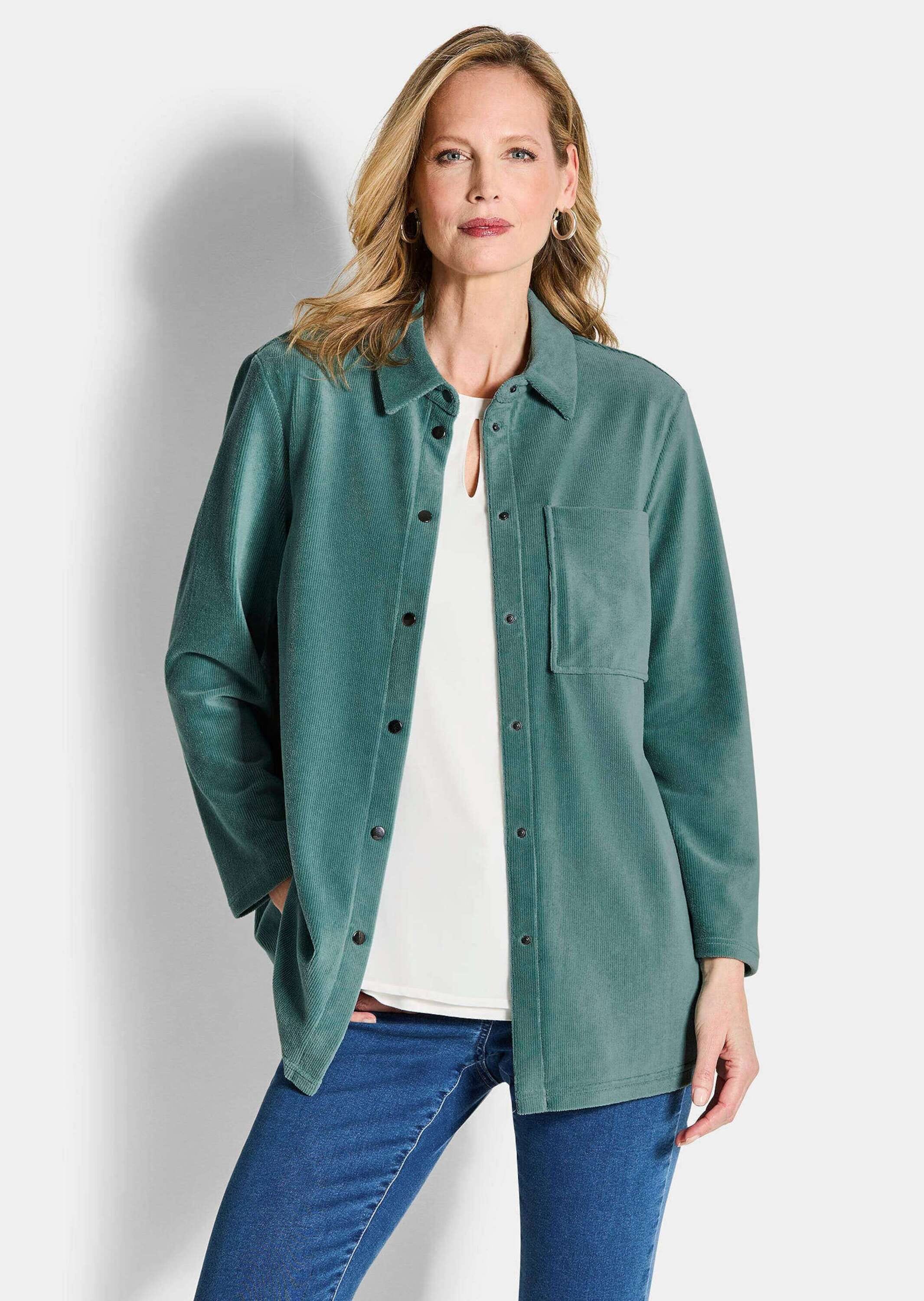 GOLDNER Kurzjacke »Kurzgröße Weiche Hemdbluse mit Stretchkomfort« weiche Stretchqualität