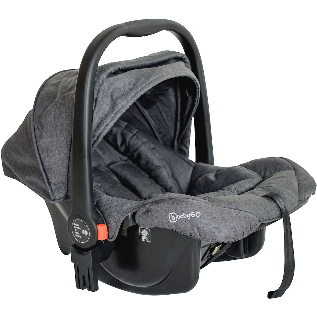 BabyGo Kombi-Kinderwagen »Simplex AIR 3in1, Grey melange«, 15 kg