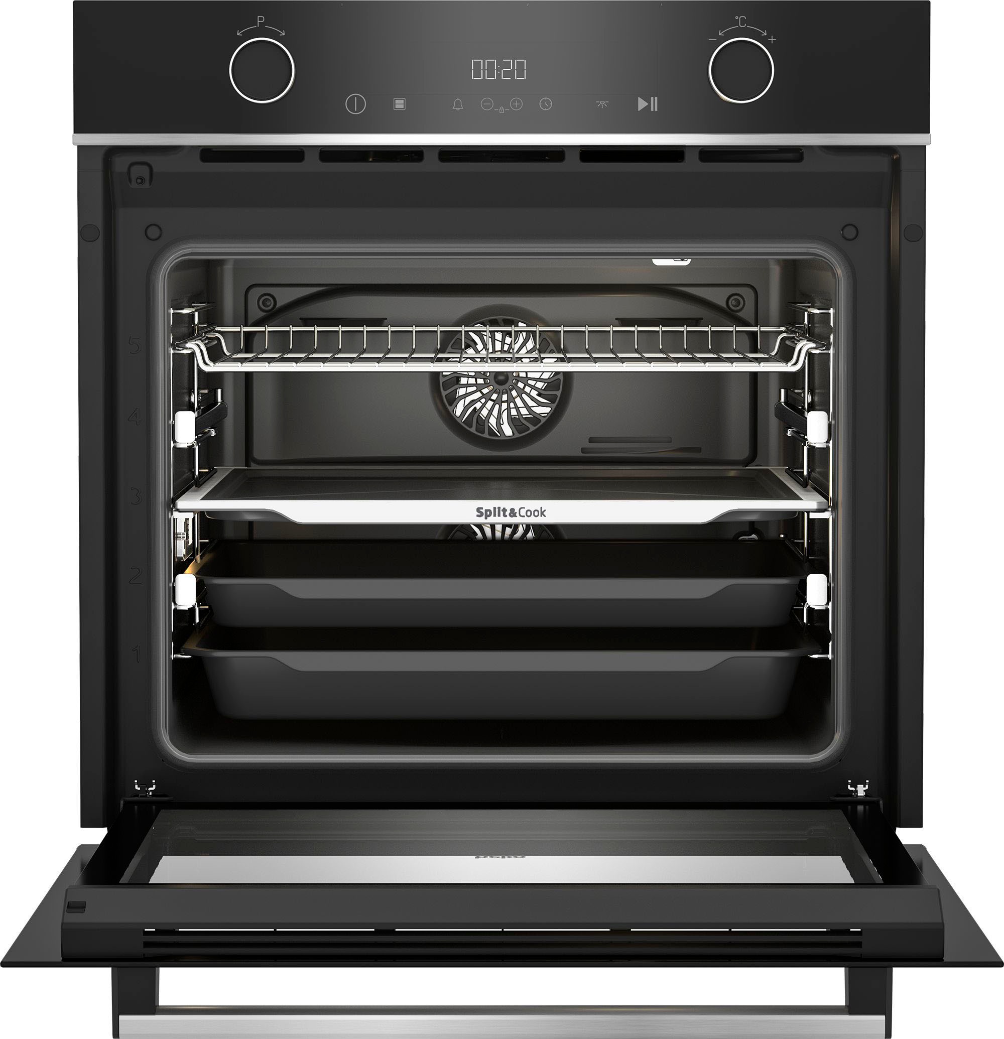 BEKO Einbaubackofen »BBVM13400XDS«, BBVM13400XDS, mit 2-fach-Teleskopauszug,... kaufen