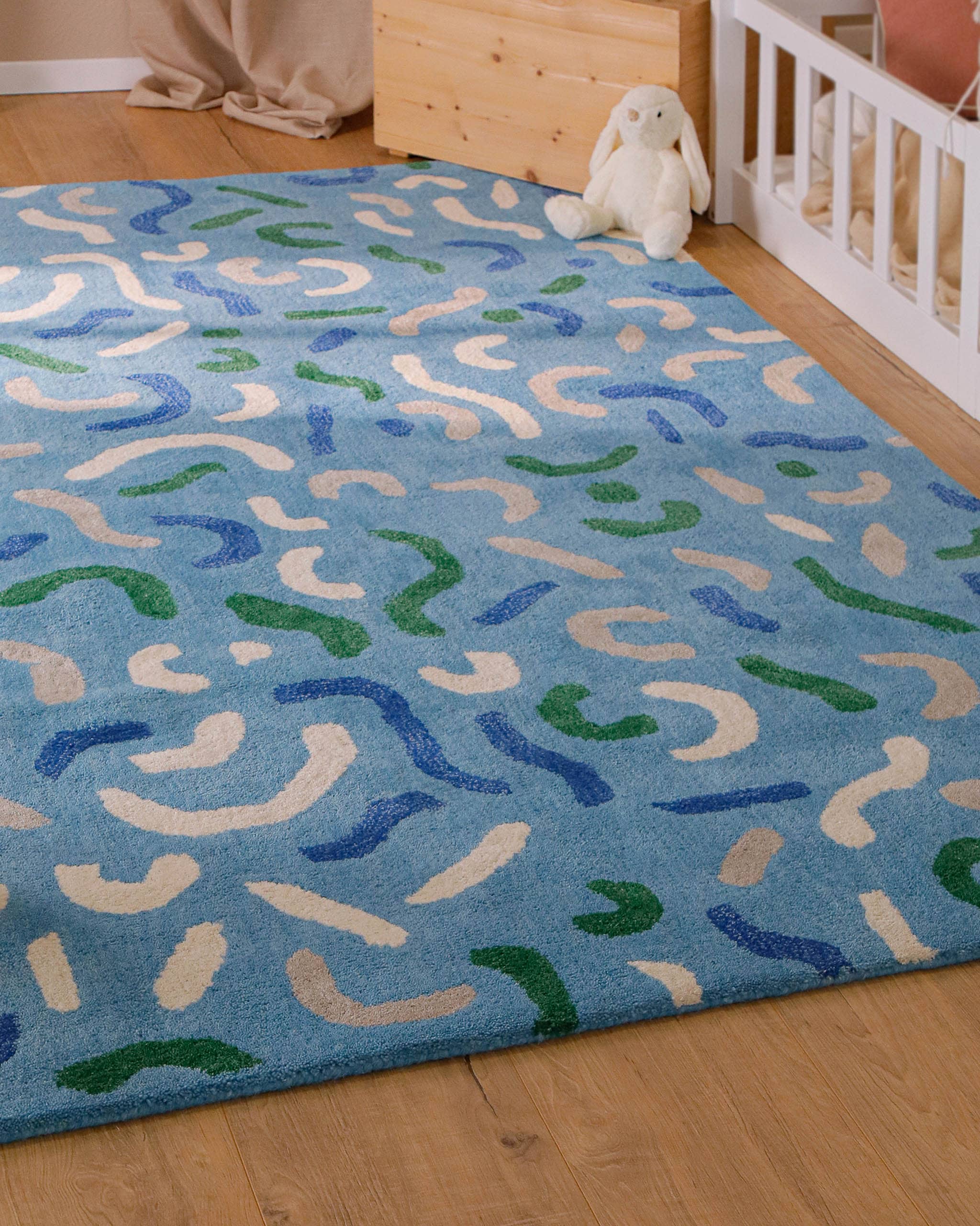 SMART KIDS Kinderteppich »Confetti« rechteckig 16 mm Höhe Kinder- & Spielteppich, Hoch-Tief-Effekt, Schurwolle, Kinderzimmer