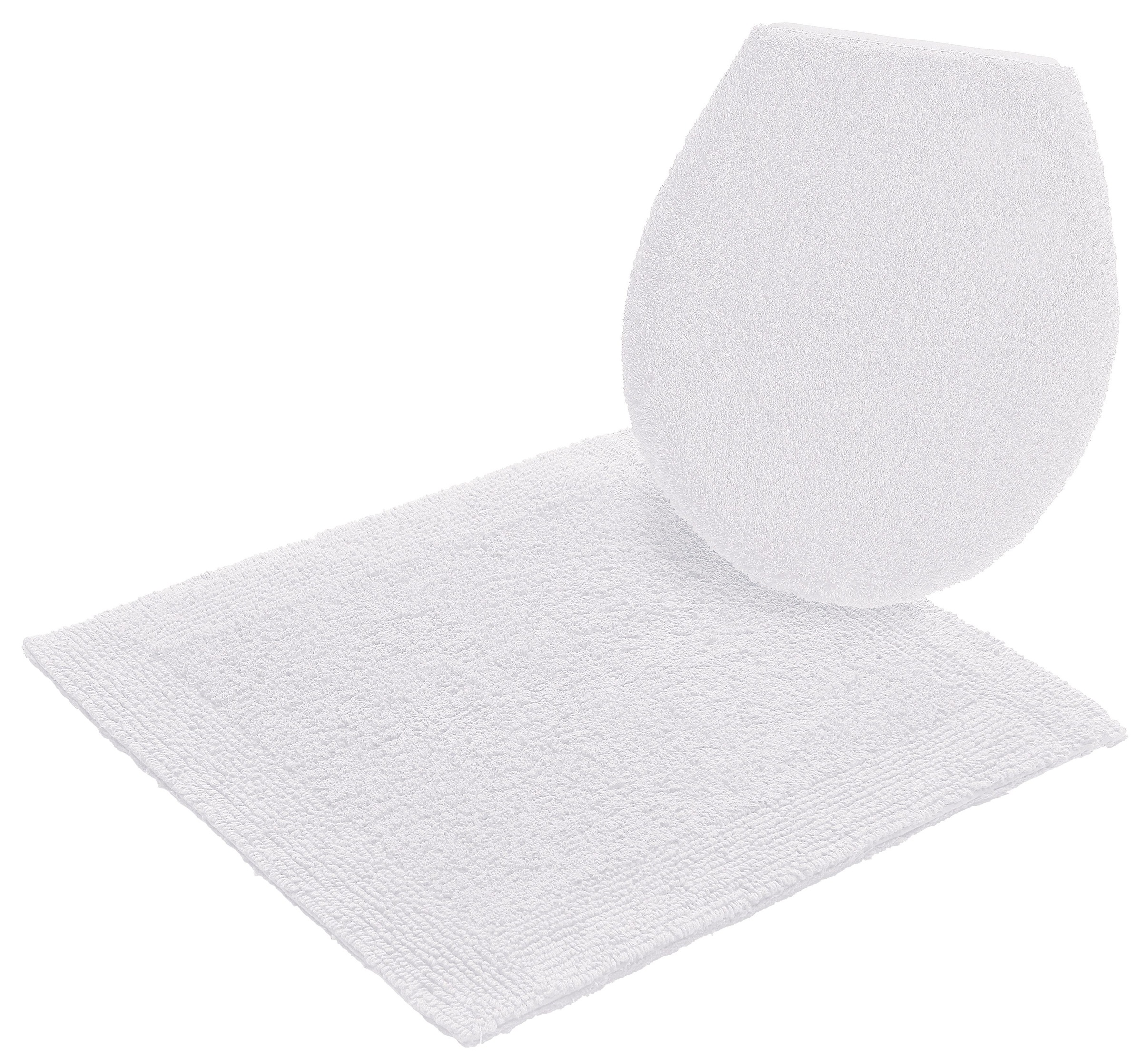 my home Badematte »Kapra, Badvorleger, Badezimmer Teppich«, beidseitig nutzbar-fußbodenheizungsgeeignet-strapazierfähig, mit Bordüre, Badteppich, Badematte