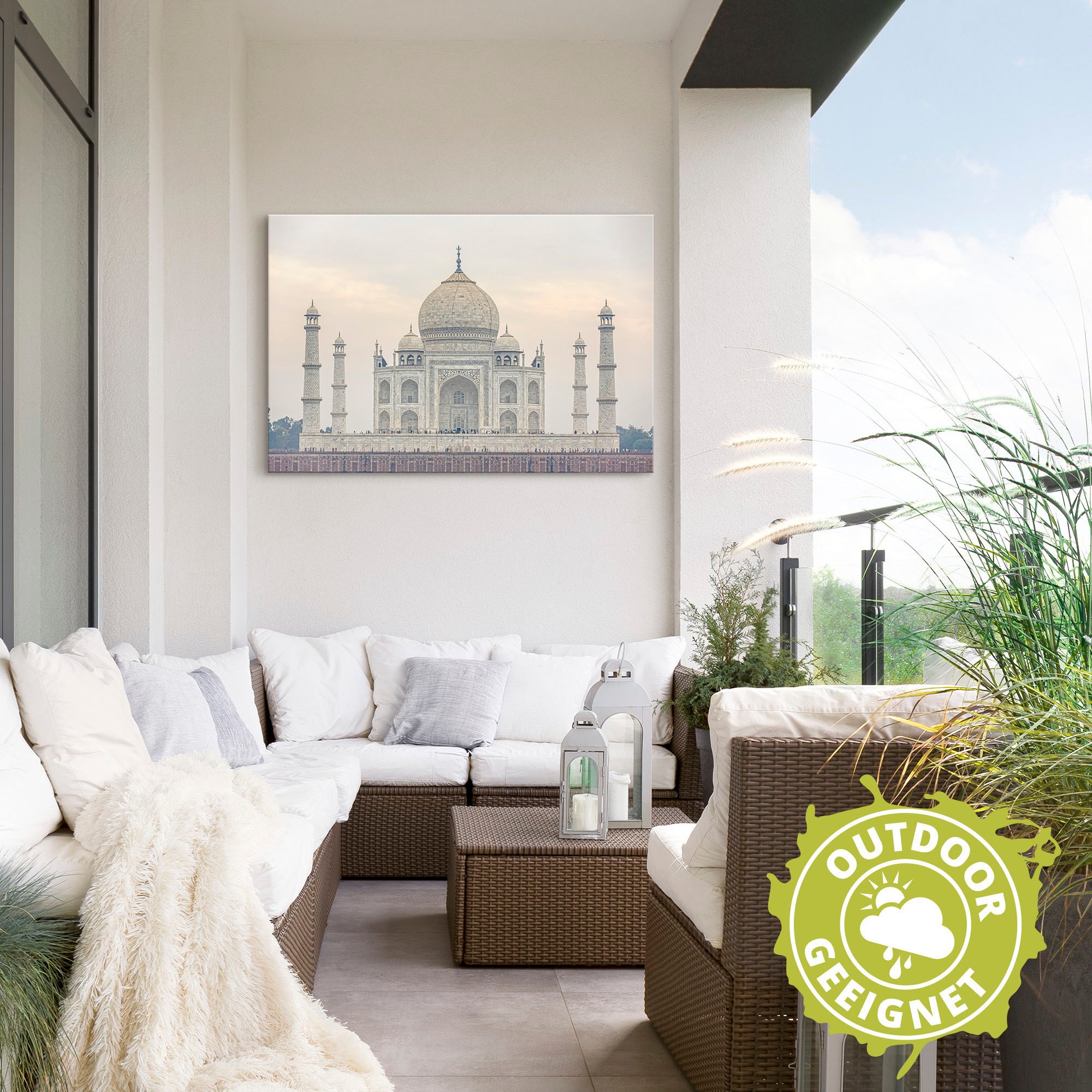 Artland Alu-Dibond-Druck »Taj Mahal« Gebäude 1 Stk. tlg. für Innen- und Außenbereich geeignet, Outdoorbild