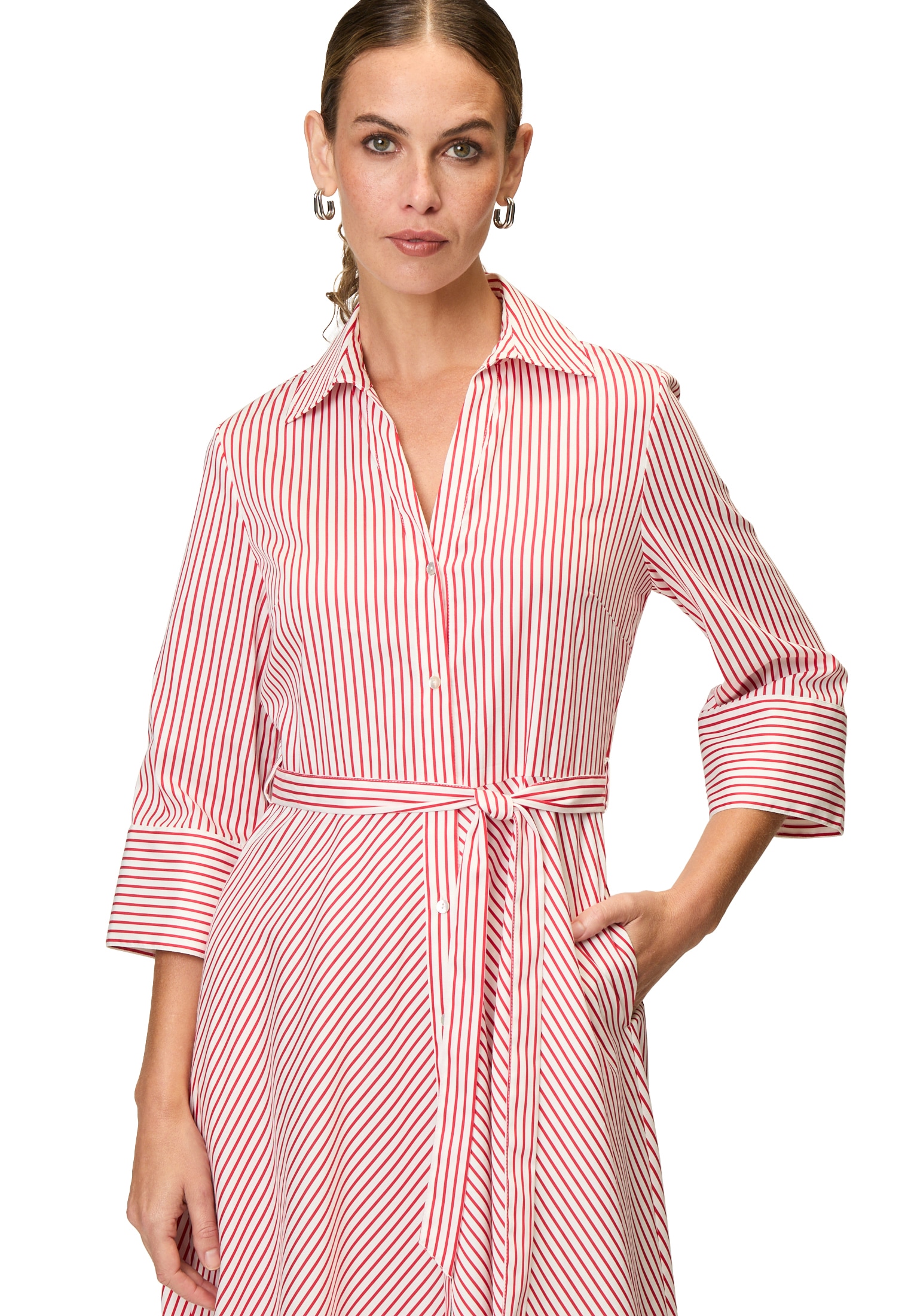 Zero Midikleid »Midikleid mit Bindegürtel«