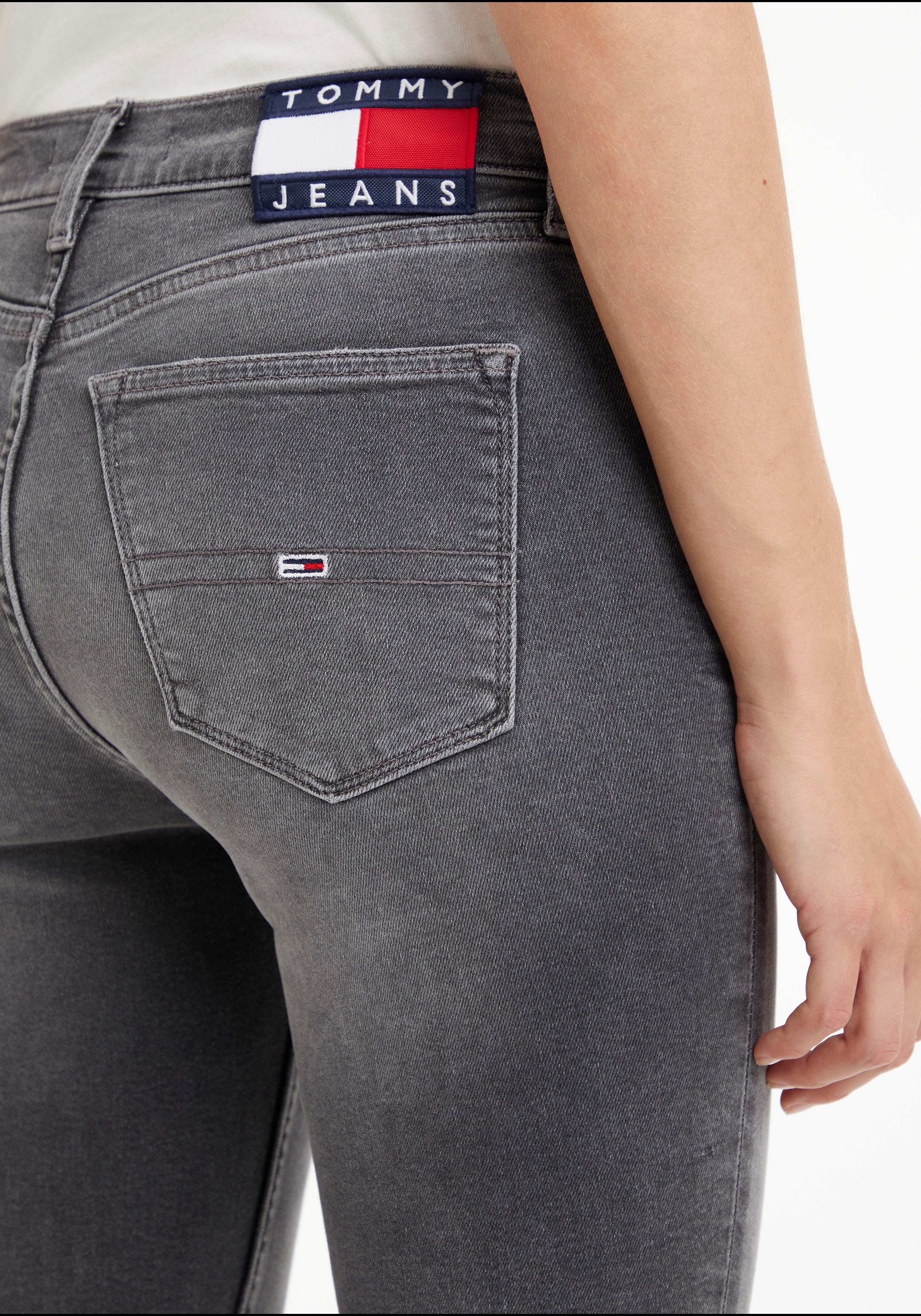 SKINNY Jeans gestickter Jeans PVS Tommy mit bei »NORA Destroyed-Effekten & Logo-Flag MR ♕ BG2235«, Skinny-fit-Jeans Tommy