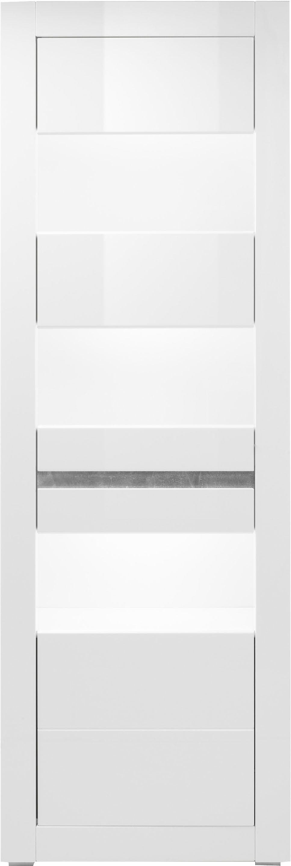 INOSIGN Vitrine »Carat«, Höhe 198 cm, zwei Leisten angeliefert, 1 x grau, 1 x weiss
