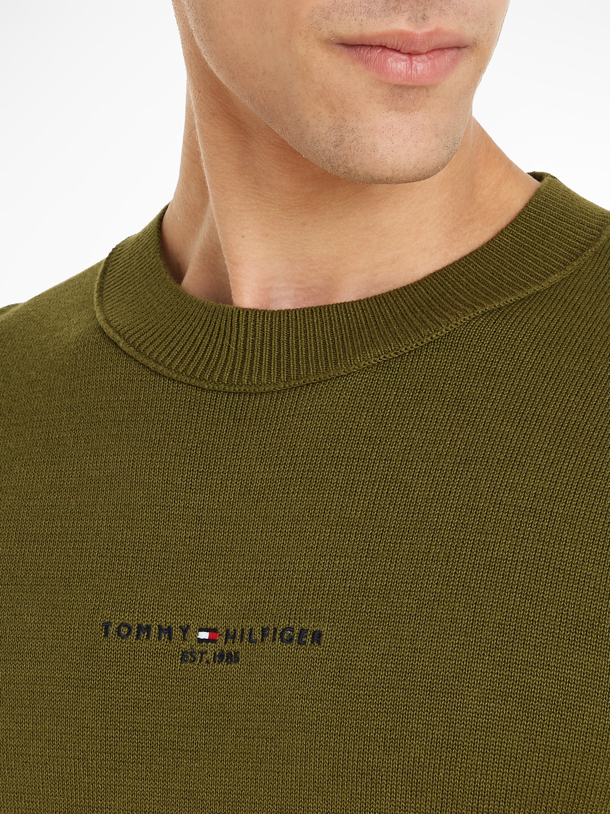 Tommy Hilfiger Rundhalspullover »HILFIGER EMBRO CREW NECK«