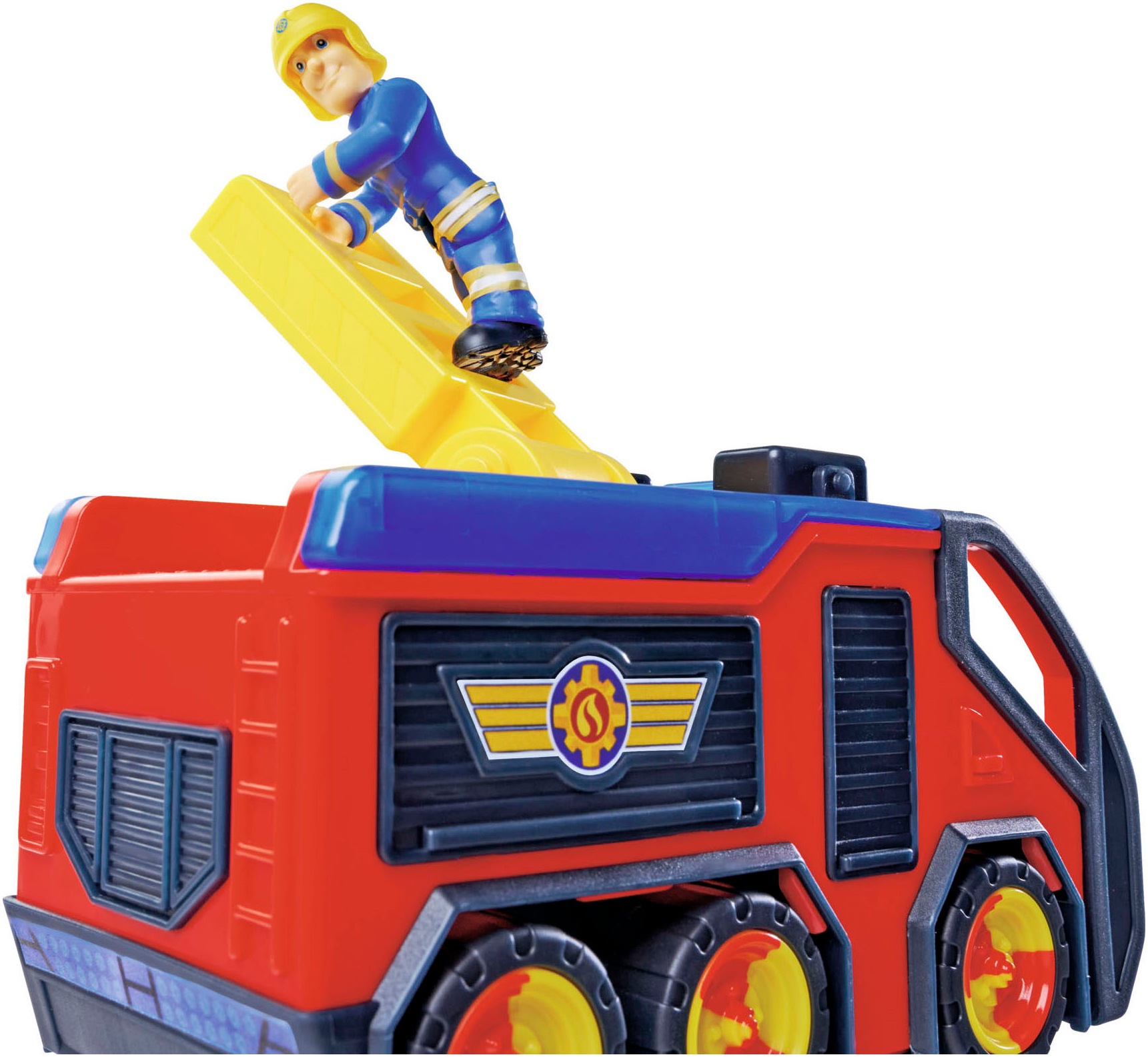 SIMBA Spielzeug-Feuerwehr »Feuerwehrmann Sam Junior Jupiter Neue Version«, mit beweglicher Figur