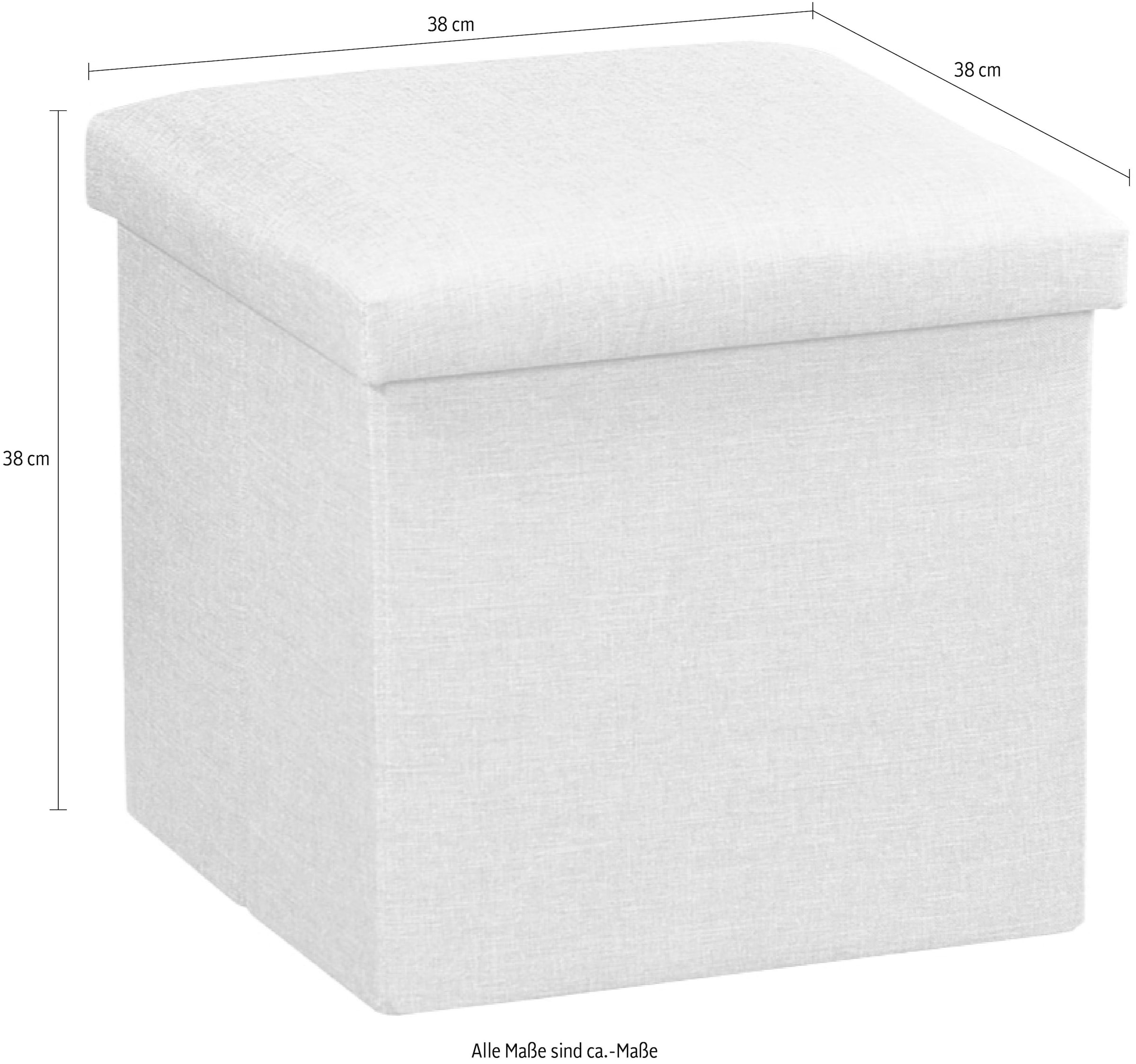 KESPER® Sitzhocker »KESPER  Sitzhocker-Box, grau« Deckel abnehmbar
