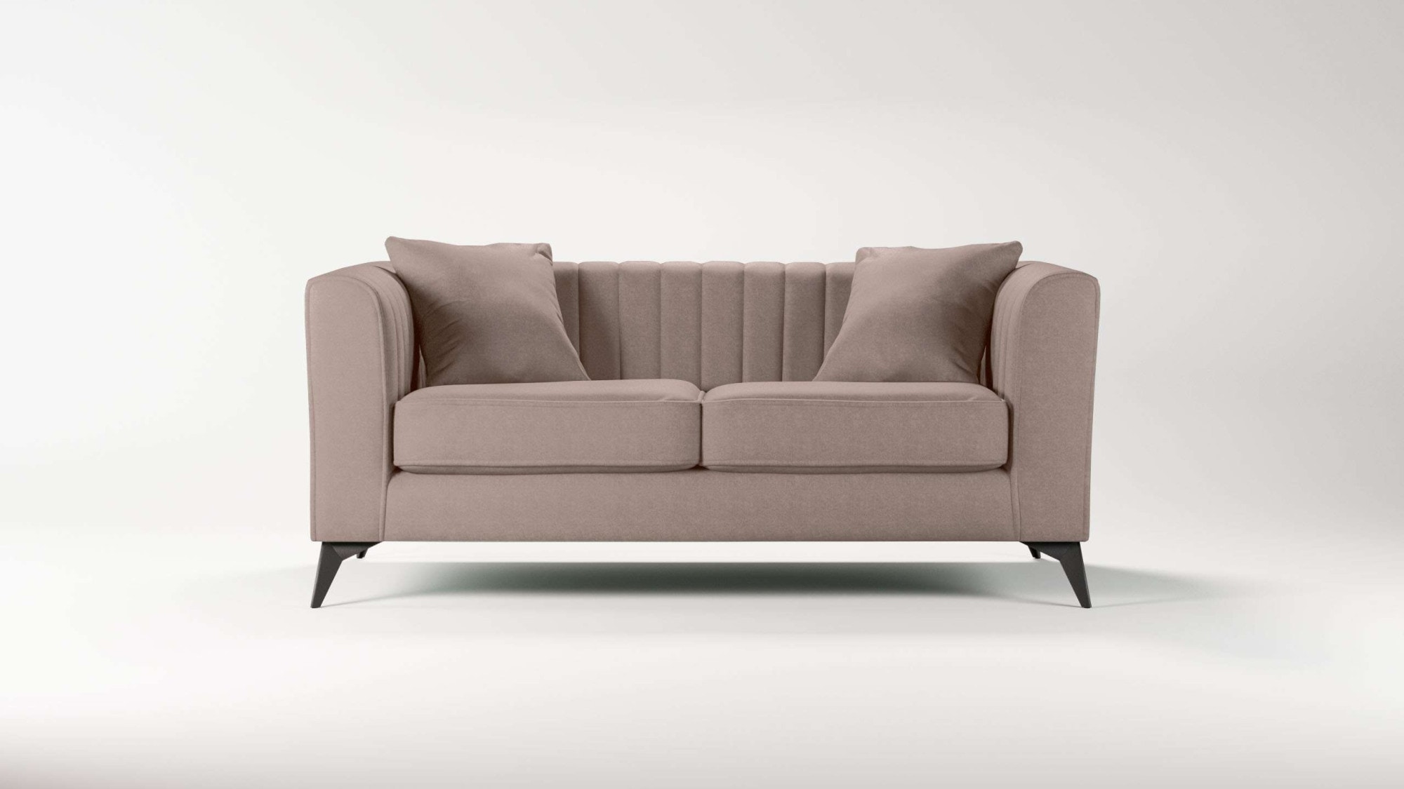 Places of Style 2-Sitzer »MATTHEW elegantes Designsofa, Maße B/T/H: 170/86/74 cm«, Steppung im Rücken, lose Sitzkissen, incl. Zierkissen