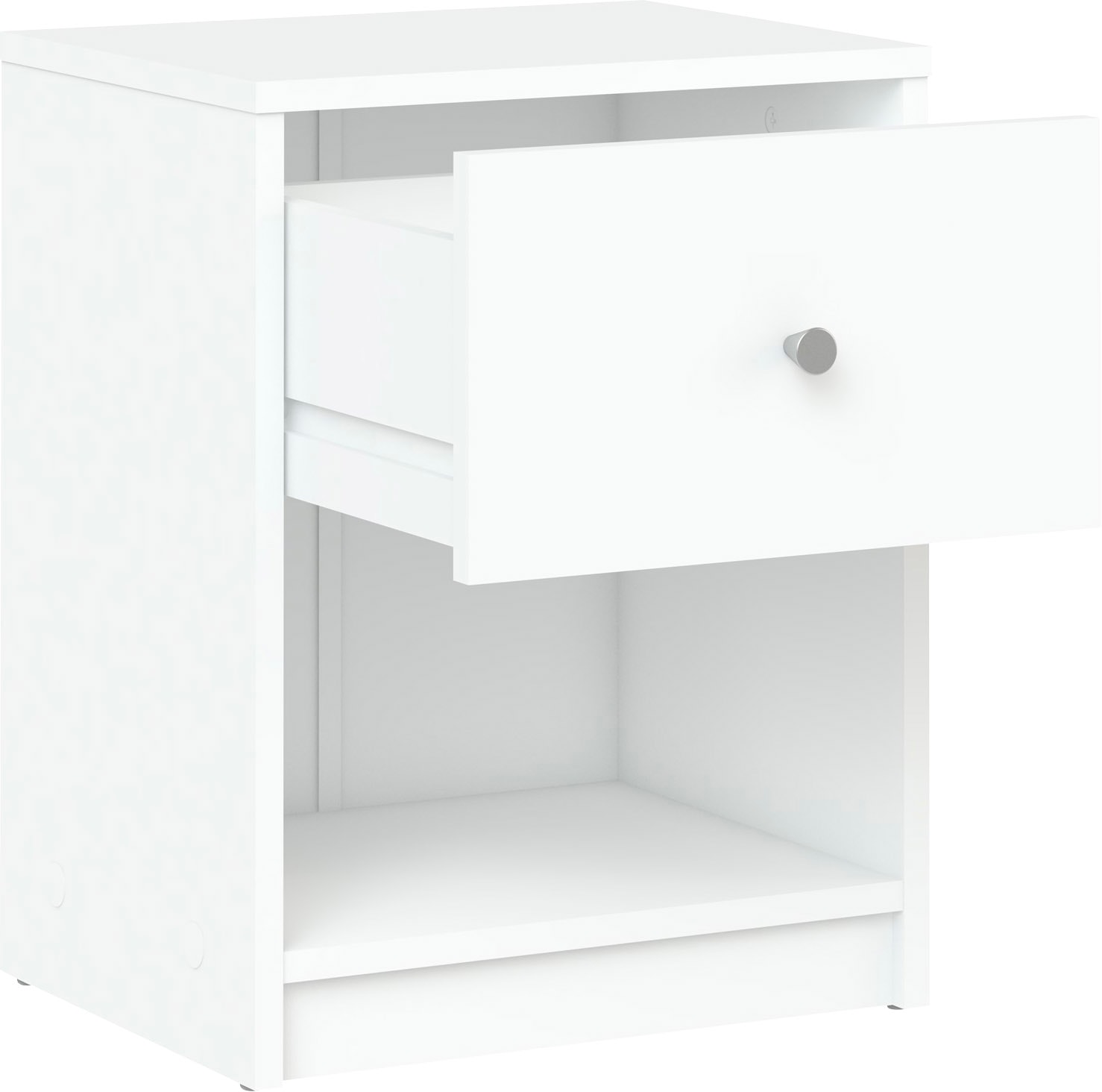 Home affaire Nachtkommode »May, Nachttisch, Nachtschrank, Beistelltisch,« mit 1 Schublade und einem offenen Fach, Breite 38 cm, Höhe 48 cm