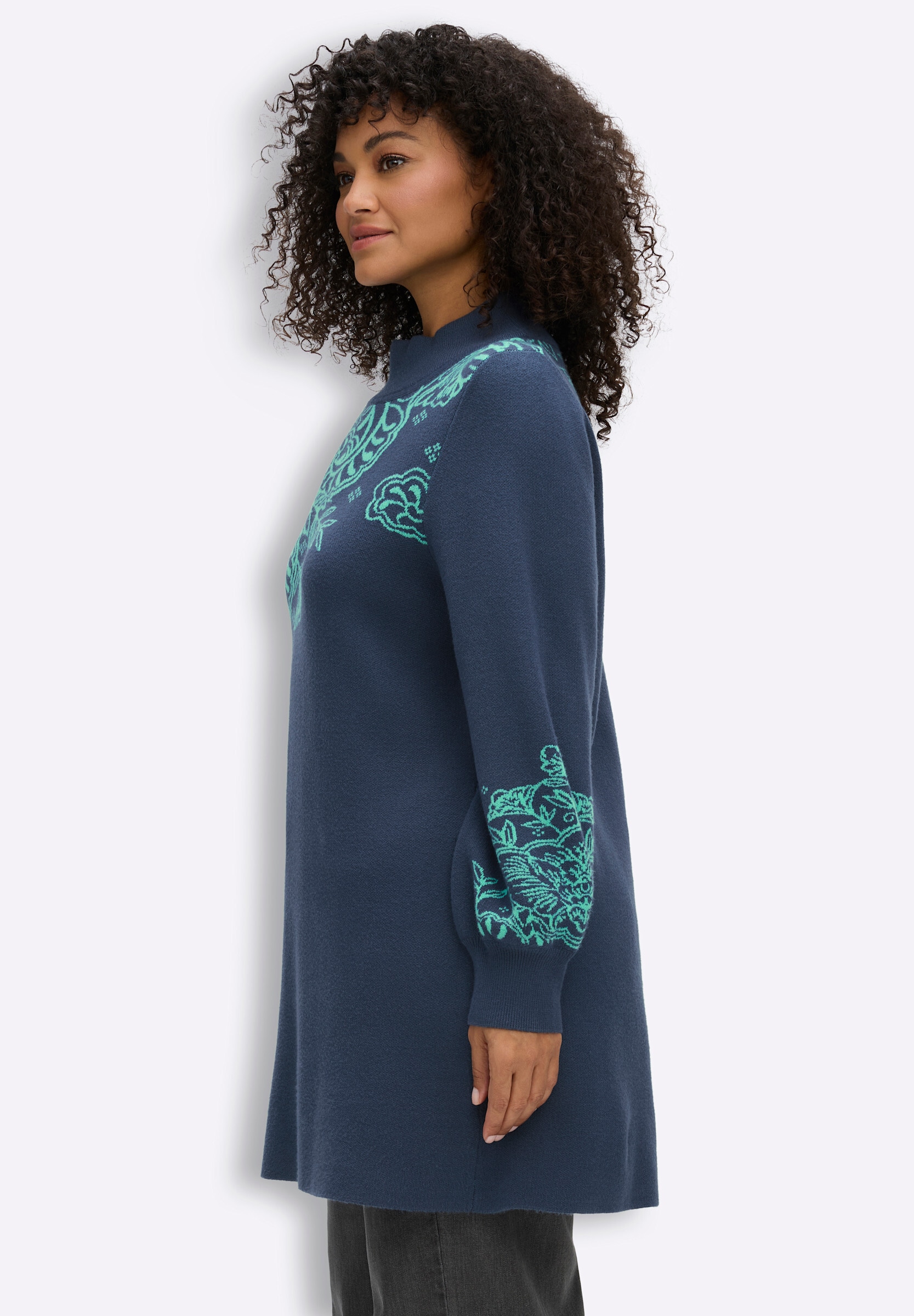 sheego by Joe Browns Strickpullover »Long-Pullover Longpullover mit Ajourmuster«