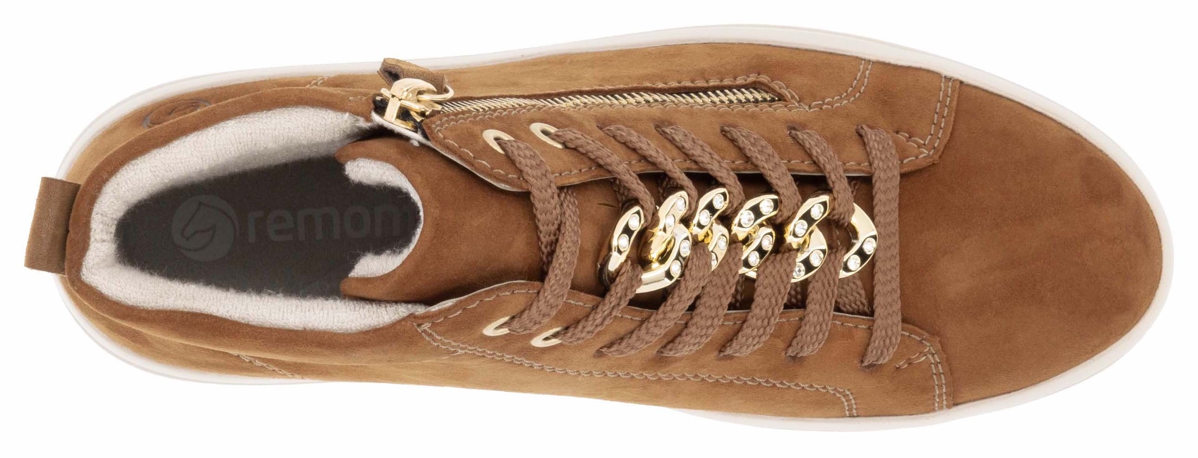 Remonte Plateausneaker »Elisabeth Hurley-Collection«, Freizeitschuh, High-Top-Sneaker, Schnürer, seitlicher Reißverschluss