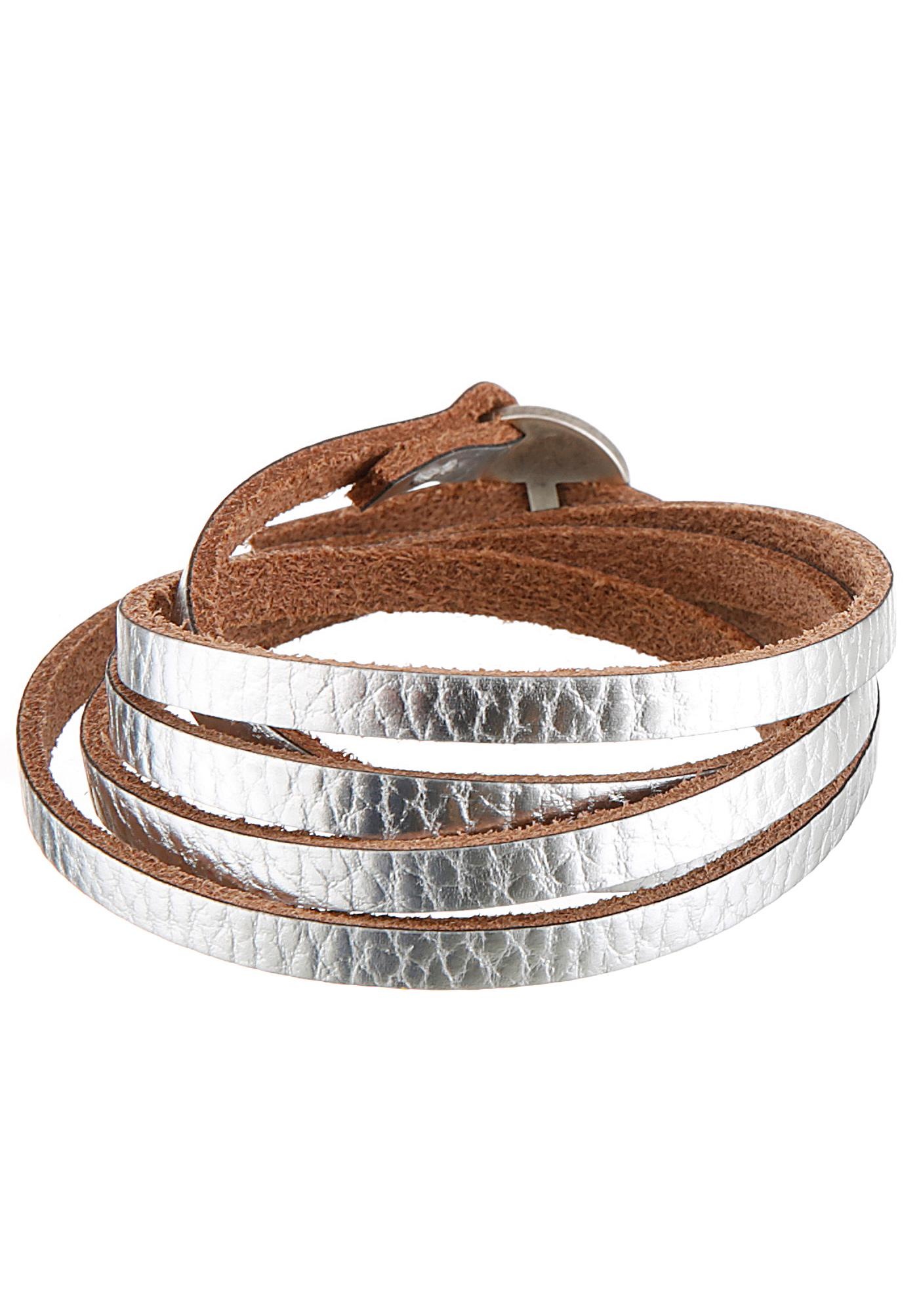 Firetti Lederarmband »Schmuck Geschenk Wickelarmband«
