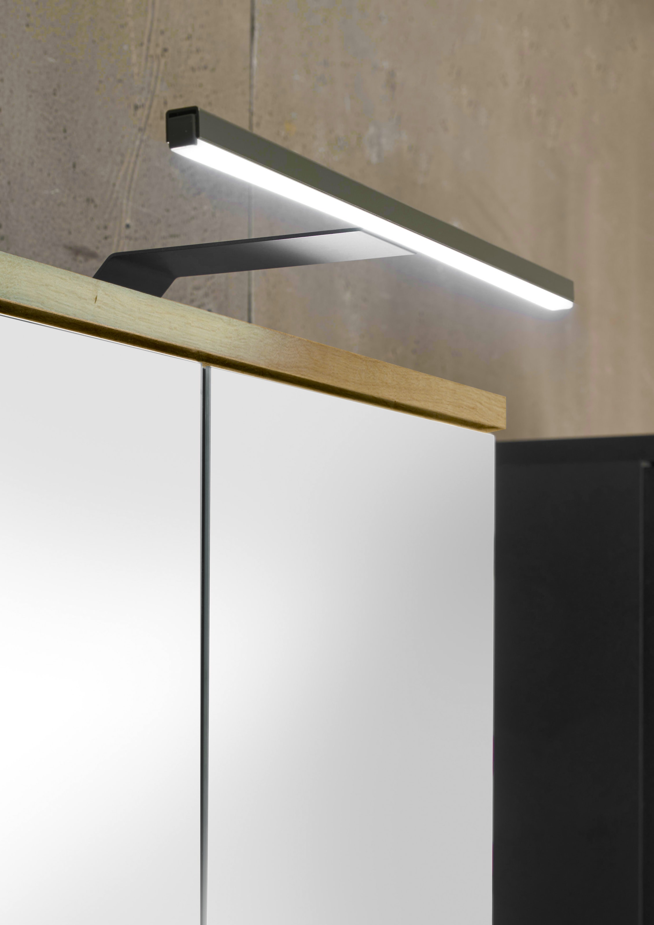 BASIC by Balculina Spiegelschrank »Spice, Badezimmerschrank BxTxH 60x67x20 cm«, (1 St.), Breite 60 cm, LED-Beleuchtung