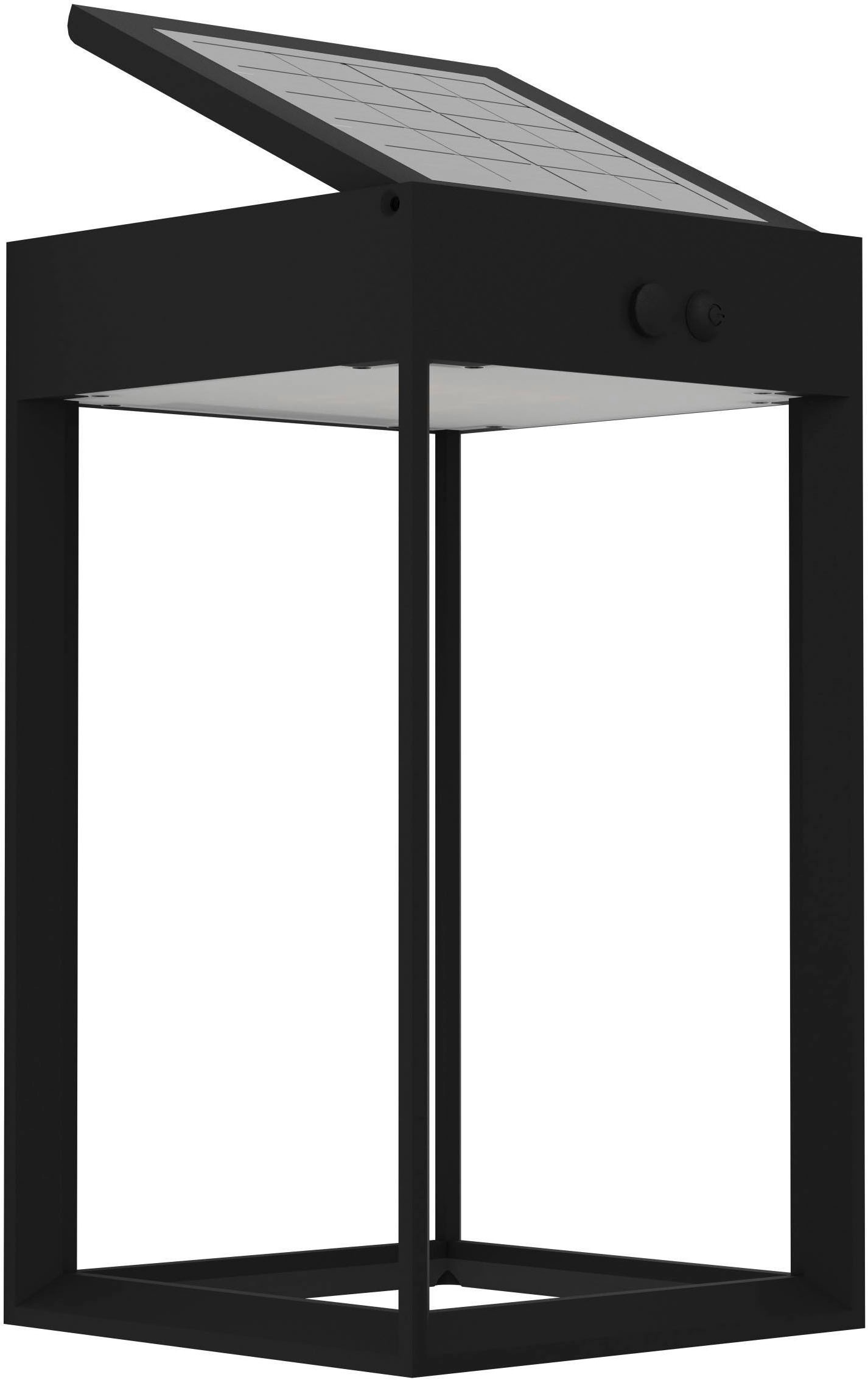 EGLO LED Solarleuchte »Suzzara Solarlampe, Außenlampe, Außenbeleuchtung aus Kunststoff, IP44« LED-Modul 1 Stk. Neutralweiß Solarleuchte - L14 x H25 x AL14 cm - schwarz - 6,5W inkl.