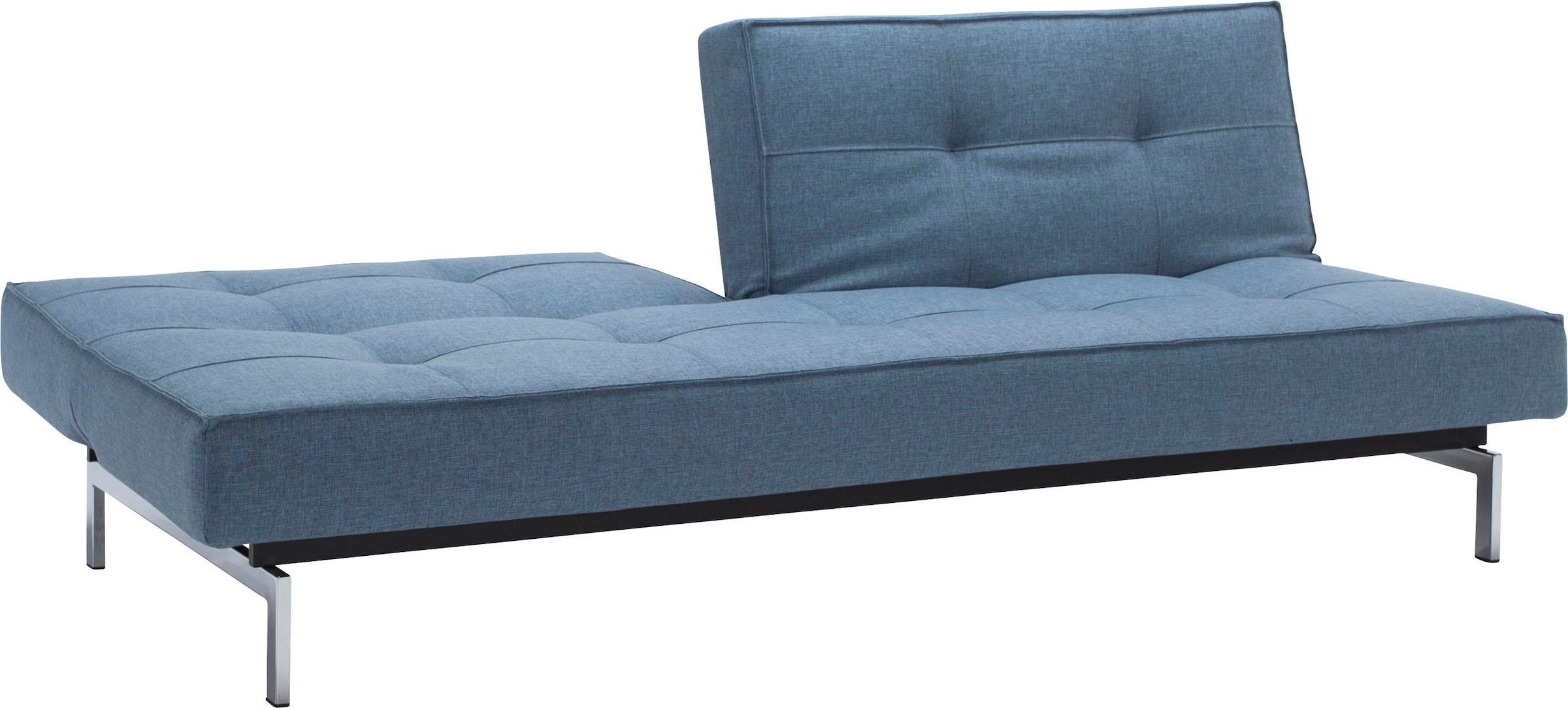 INNOVATION LIVING ™ Schlafsofa »Splitback, Rückenlehnen einzeln verstellbar, mit Federkern«, mit chromglänzenden Beinen, in skandinavischen Design