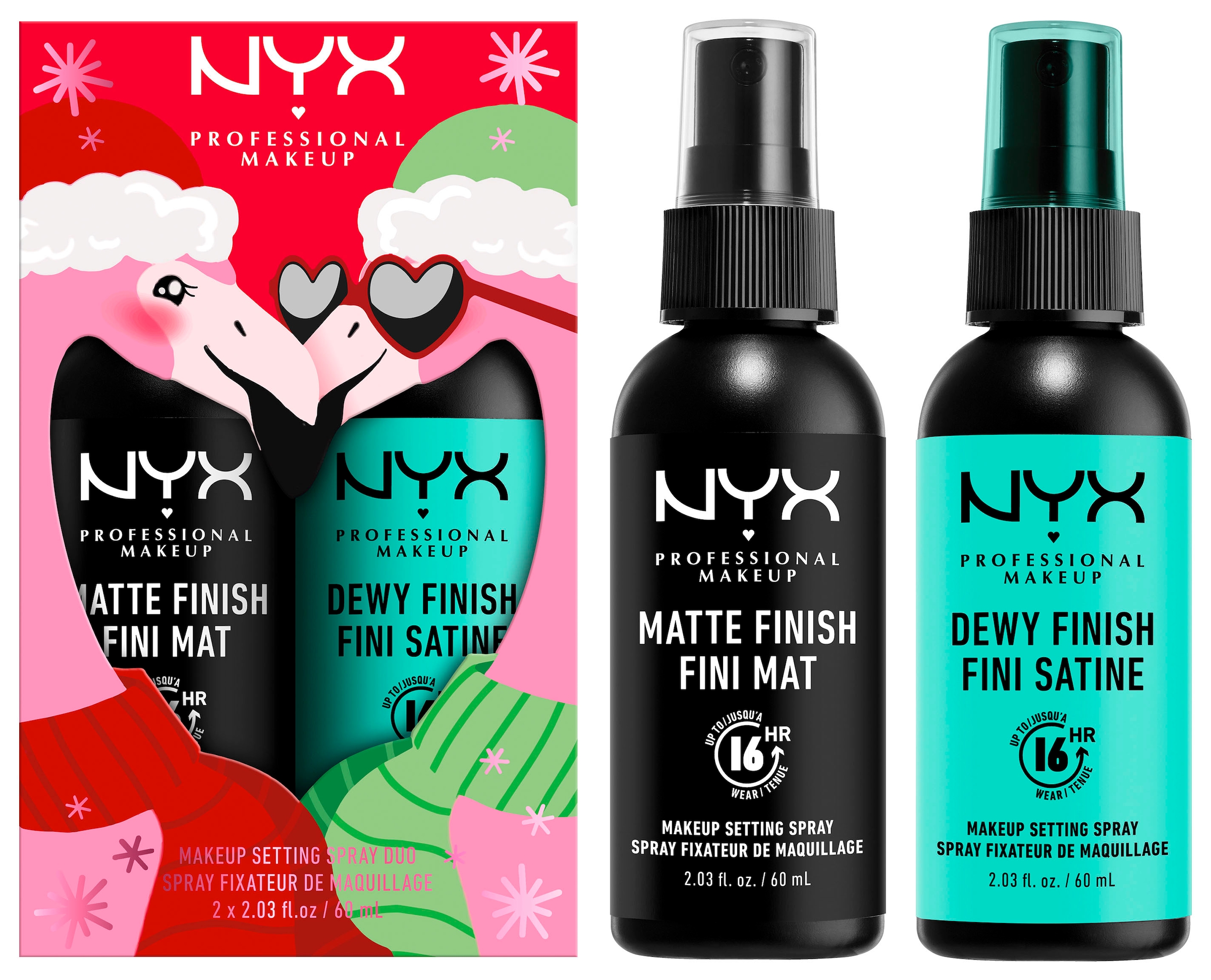 NYX Pflege-Set »NYX Professional Makeup Setting Spray Duo Matte n Dewy«, mit hoher Wirksamkeit