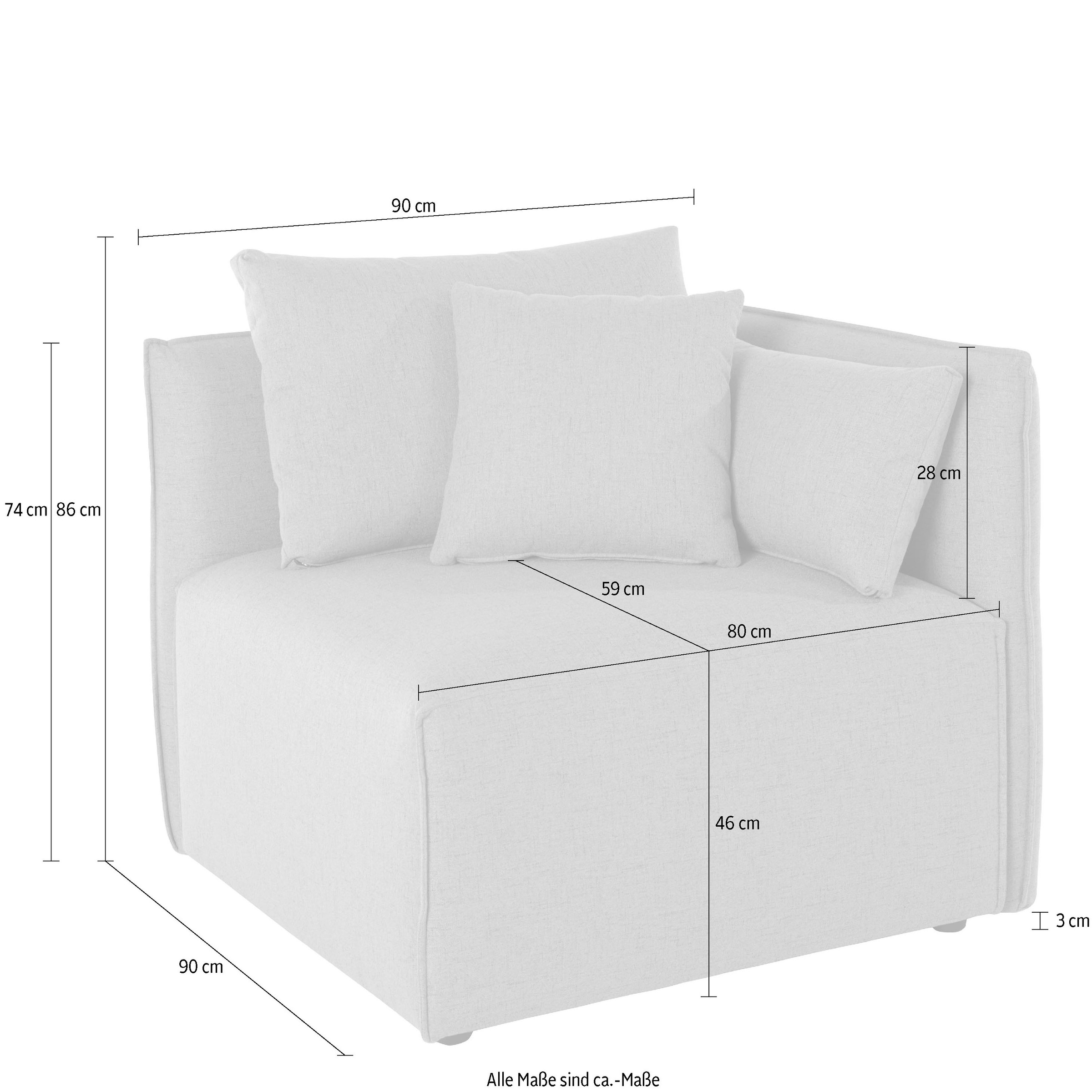 andas Sofa-Eckelement »Nöre«, Modul - zum Zusammenstellen; in vielen Bezugsqualitäten und Farben