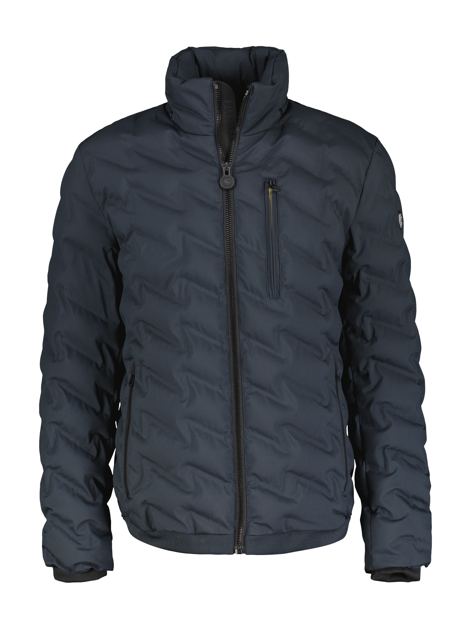 LERROS Winterjacke, mit Kapuze, mit Markenschriftzug am Bund
