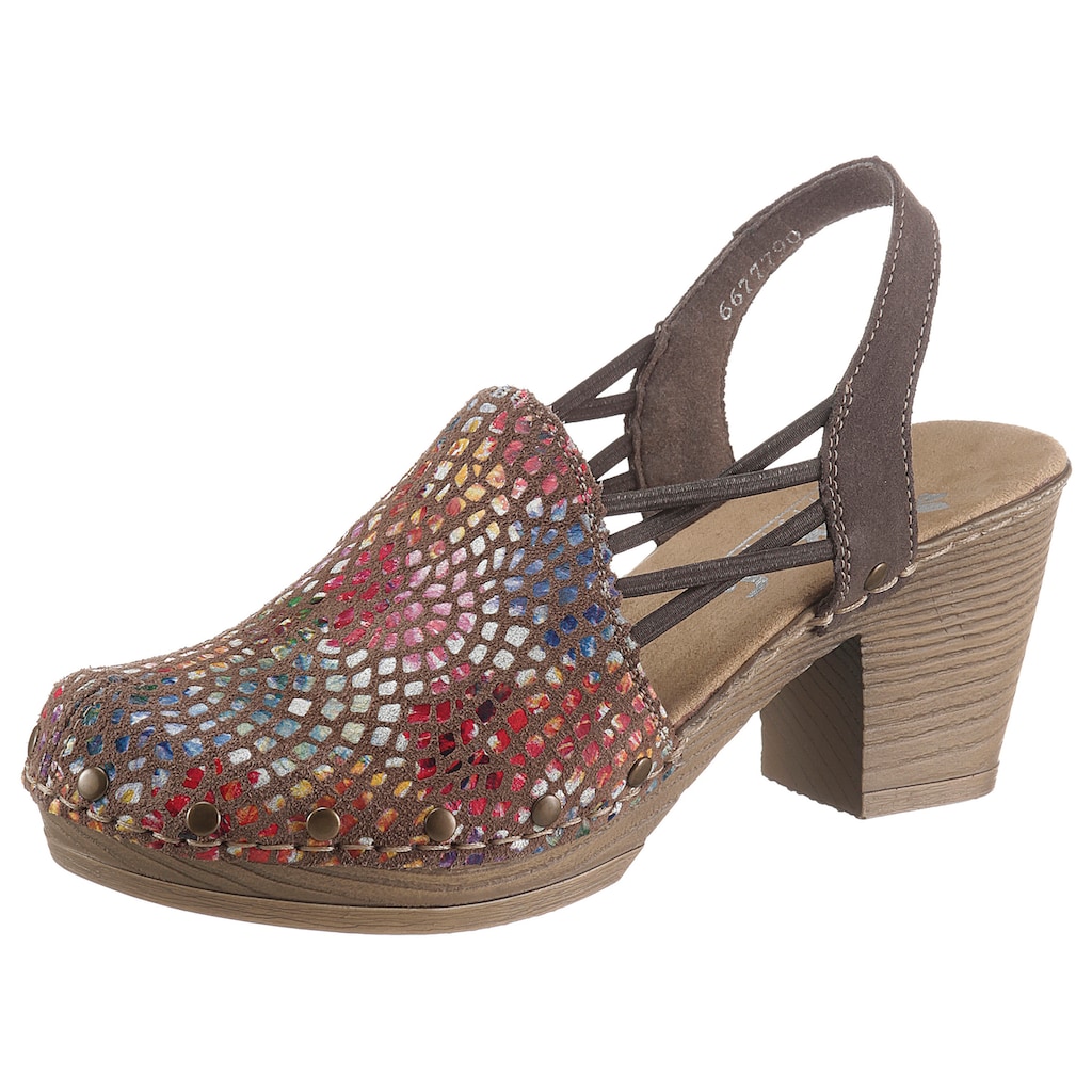 Rieker Slingpumps, mit Blumenprint
