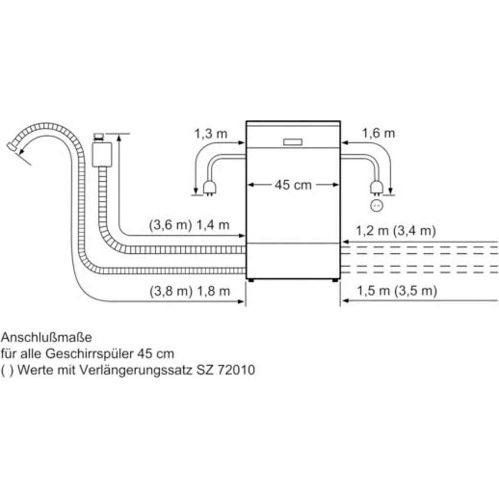 BOSCH Unterbaugeschirrspüler »SPU2HKS41E«, Serie 2, SPU2HKS41E, 9 Maßgedecke