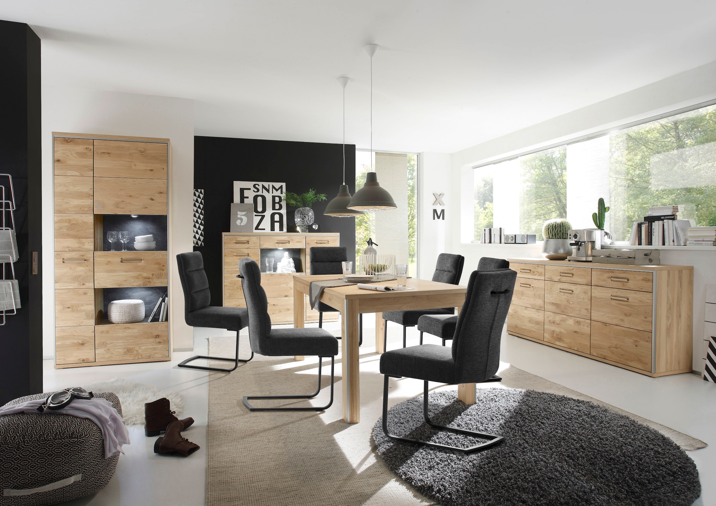 MCA furniture Freischwinger »LIMASSOL«, Chenille, (Set, 2Stck.), Stuhl belastbar bis 140 kg