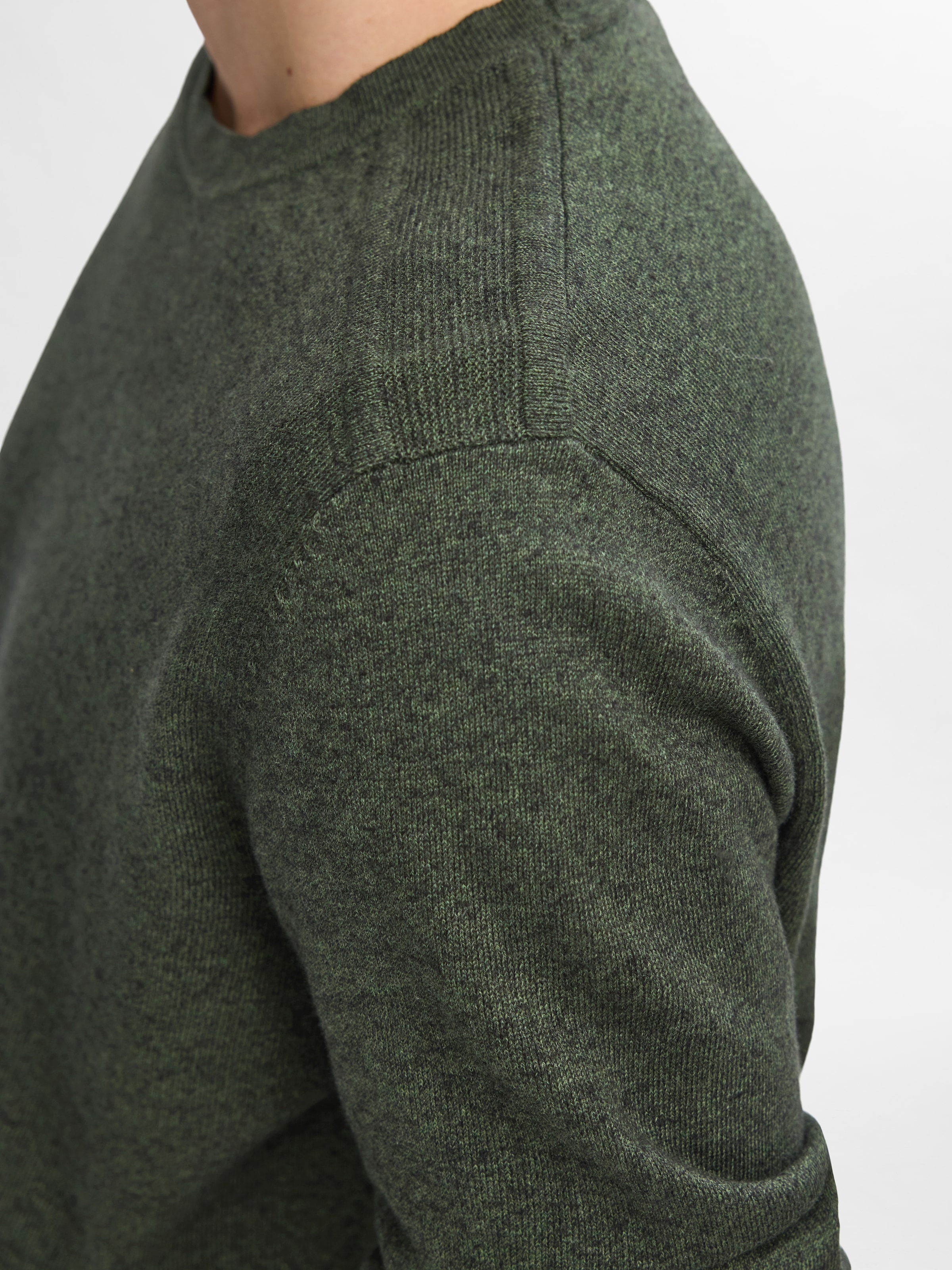 SELECTED Rundhalspullover »SLHBERG CREW NECK NOOS« Baumwolle, regular fit