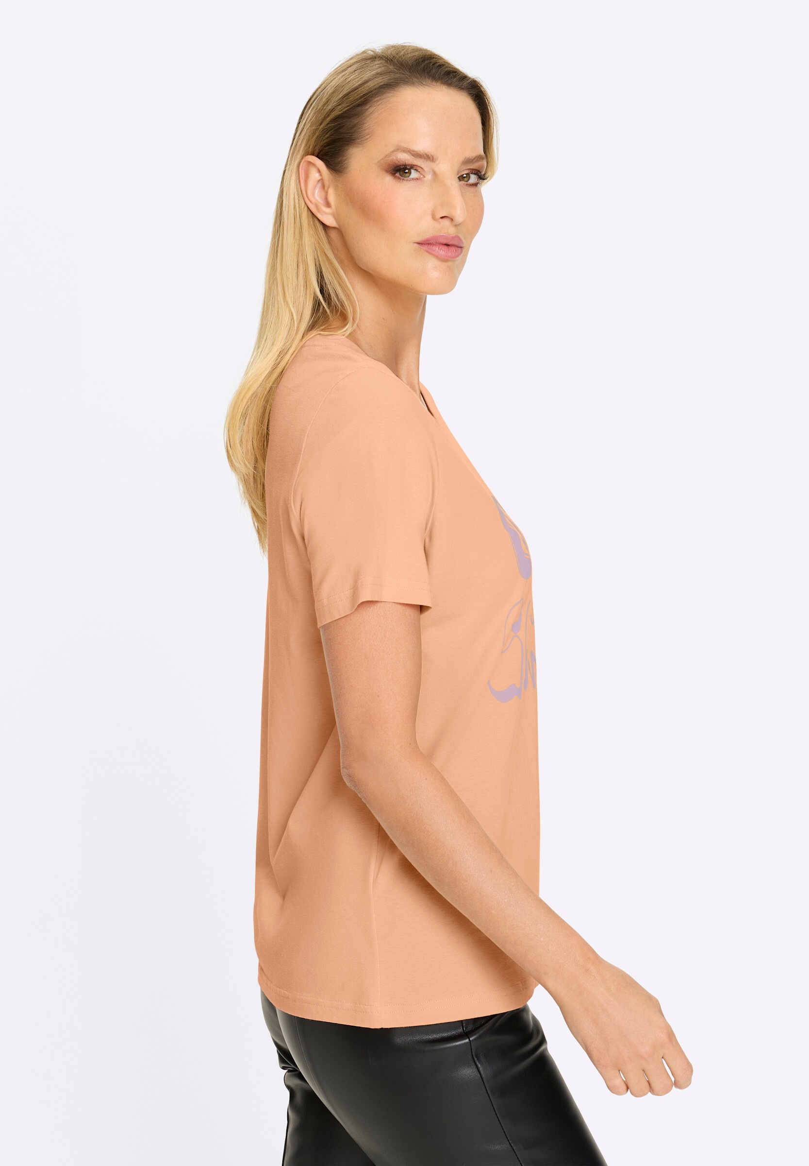 heine T-Shirt »T-Shirt T-Shirt mit gebogtem Ausschnitt«